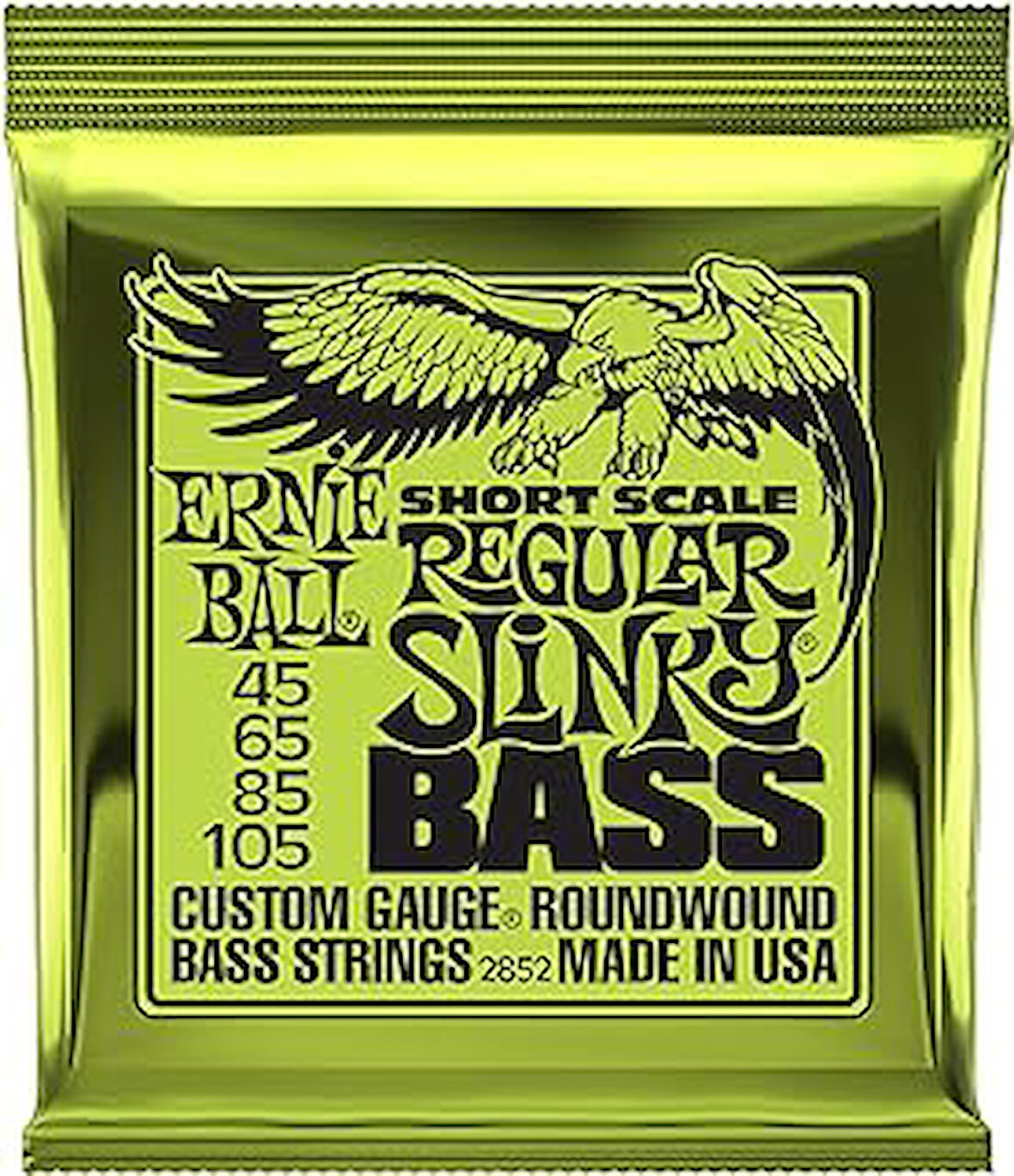 Ernie Ball Normal Slinky Nikel Yara Kısa Ölçekli Bas Enstrüman Telleri, Ölçü 50-105