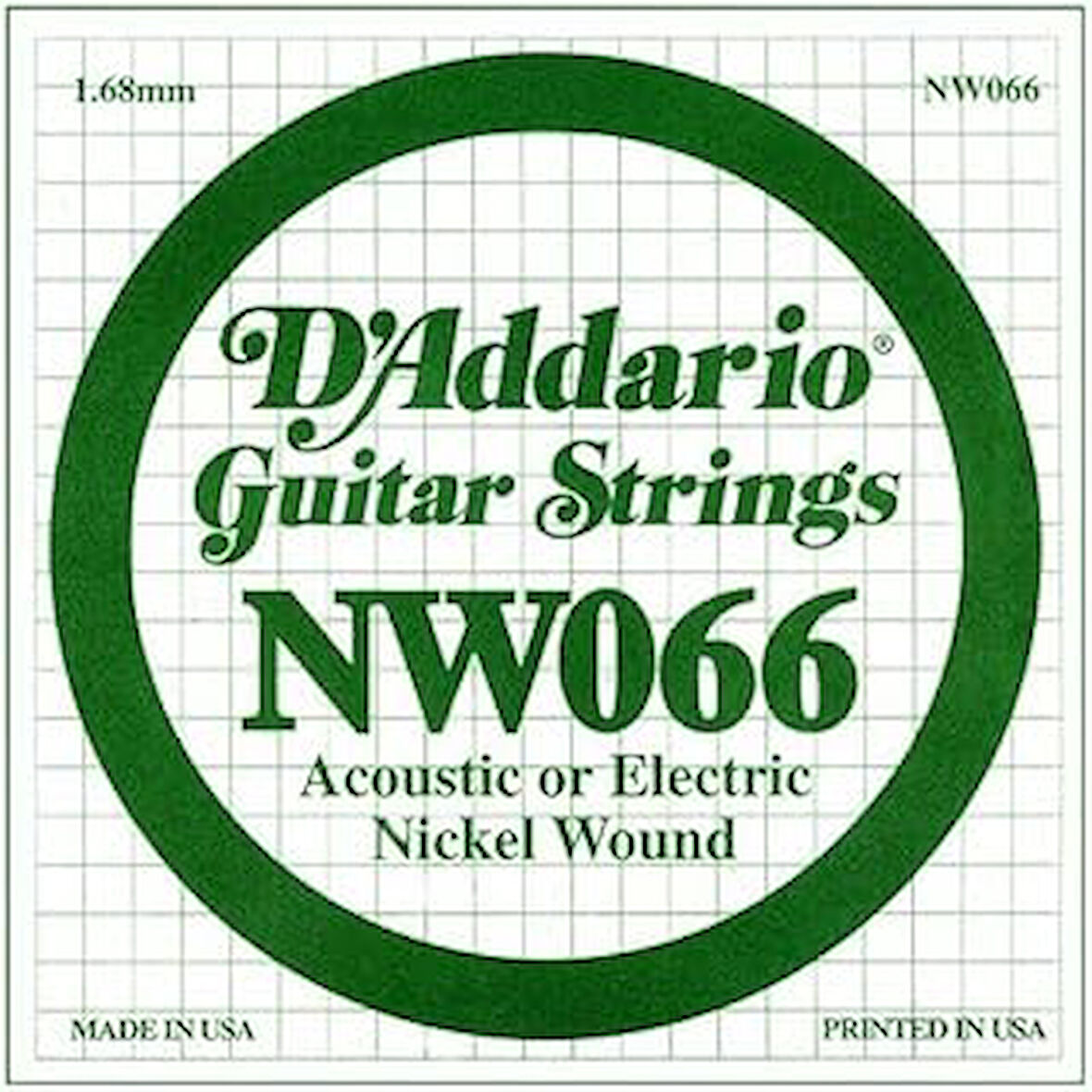 D'Addario Nw066 Elektro Ve Akustik Tek Tel, ,