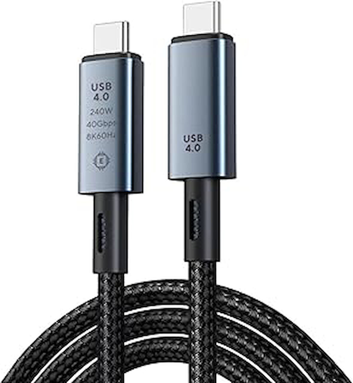 40Gbps 240W 4.0 Thunderbolt Type-C to Type-C Şarj, Data ve 8K 60Hz Görüntü Aktarım Kablosu Tip C 1.5 Metre ZR851