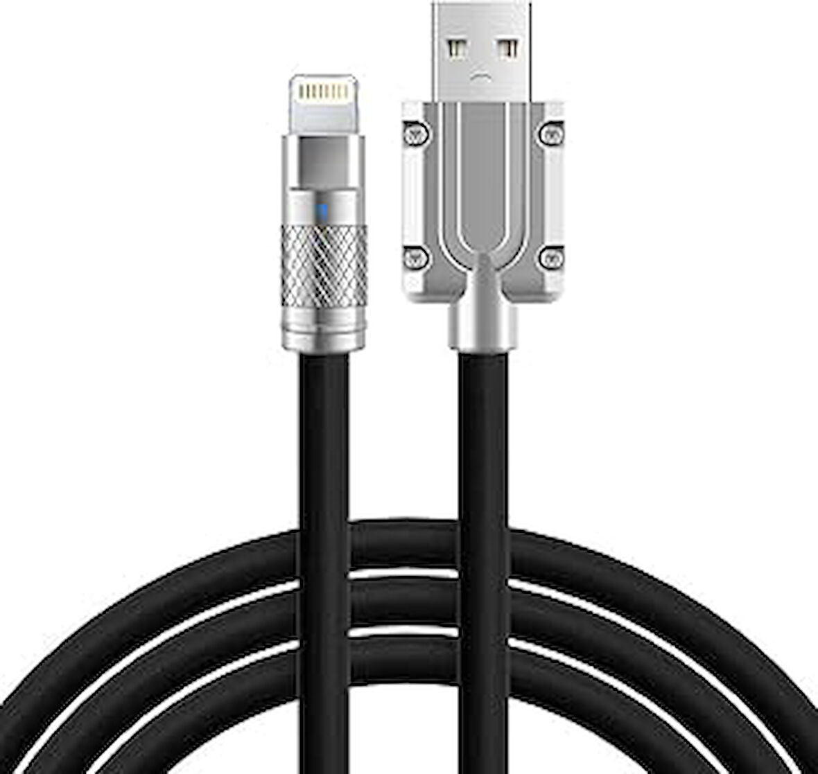 Apera BN58-1 iPhone Uyumlu 120W Watt 6A Süper Hızlı Şarj Data Kablosu 1 Metre IOS Kablo