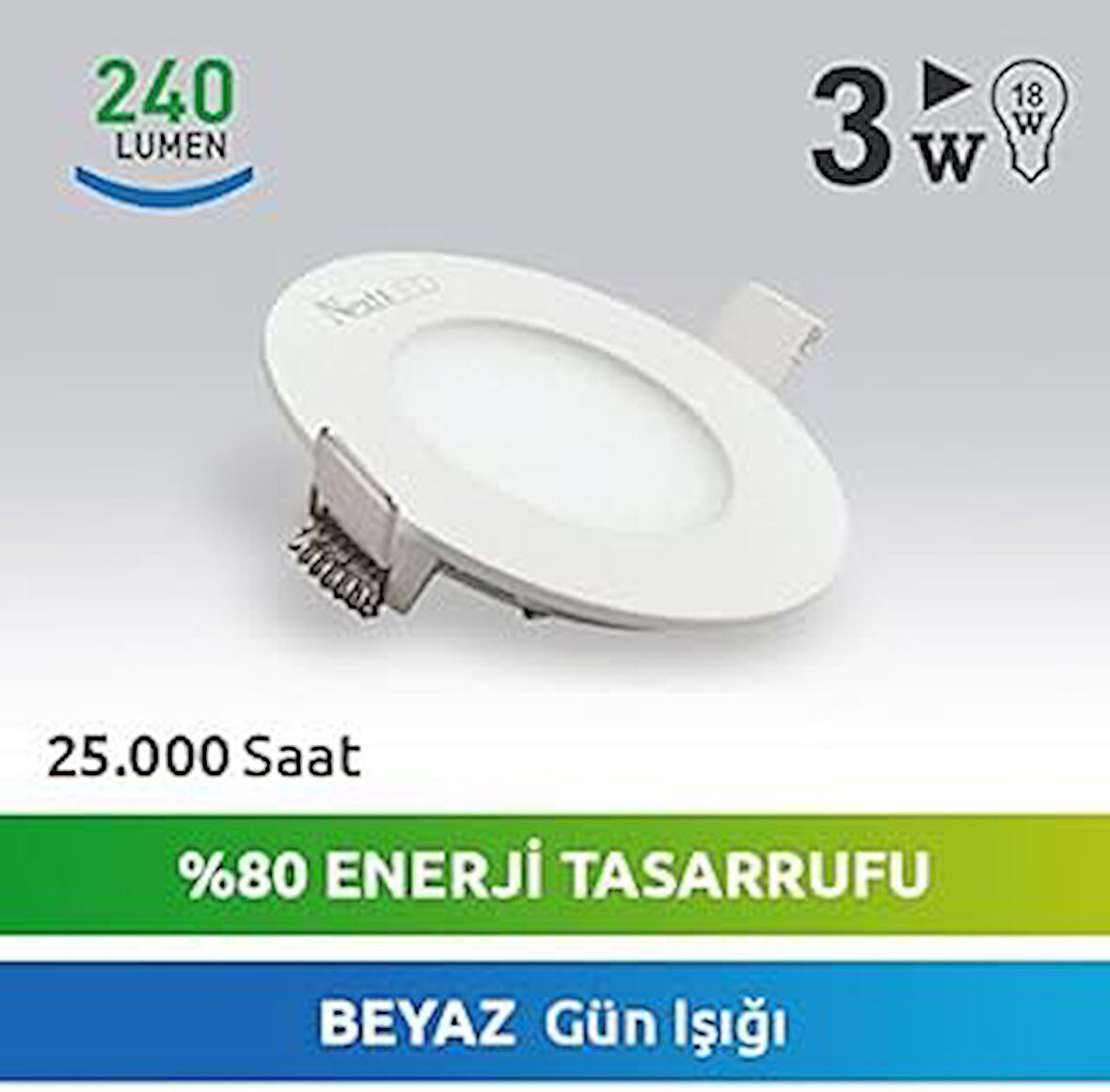 NextLED 3W-Sly Beyaz Led Slim Ampul