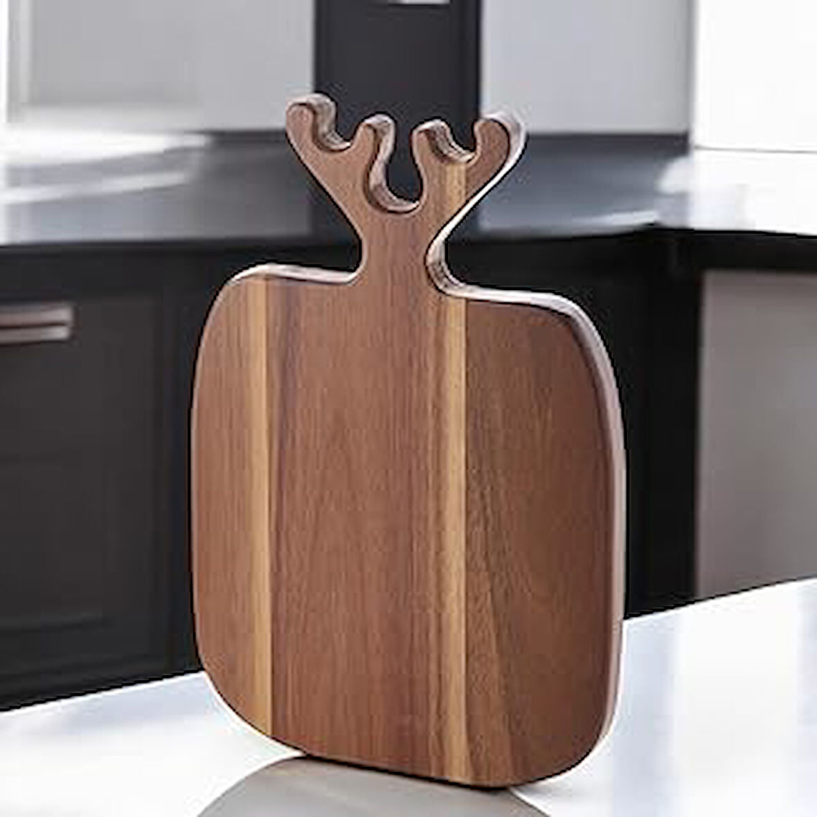 Geyik Boynuzu Akasya Kesme Tahtası Antibakteriel Yıkanabilir Doğrama Tahtası Dikdörtgen | Yıkanabilir Akasya Kesme Tahtası, Hijyenik ve Dayanıklı Doğrama İşleriniz için İdeal