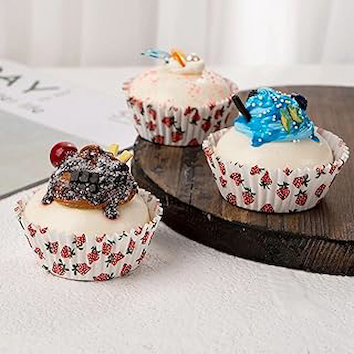 emey e-ticaret Cupcake Kalıbı,Renkli Browni Ve Muffin Kabı,Kağıdı