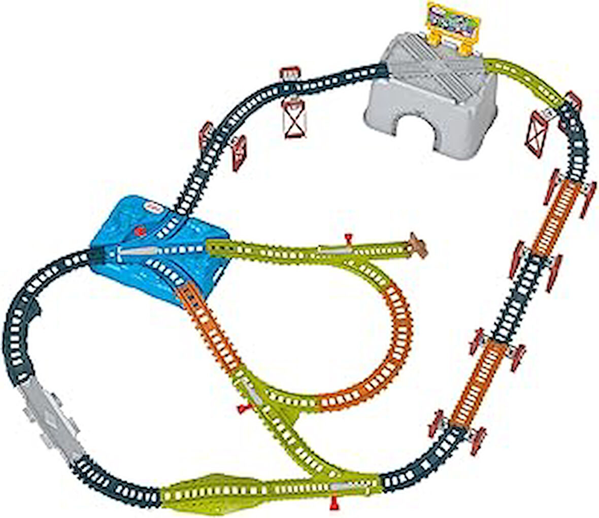 Thomas & Friends Oyuncak Tren Paleti Seti, Connect & Build Kovası, Kalıp Döküm ve Motorlu Trenler için 48 Parça Genişletme Paketi, Yaş 3+ Yıl, HNP81