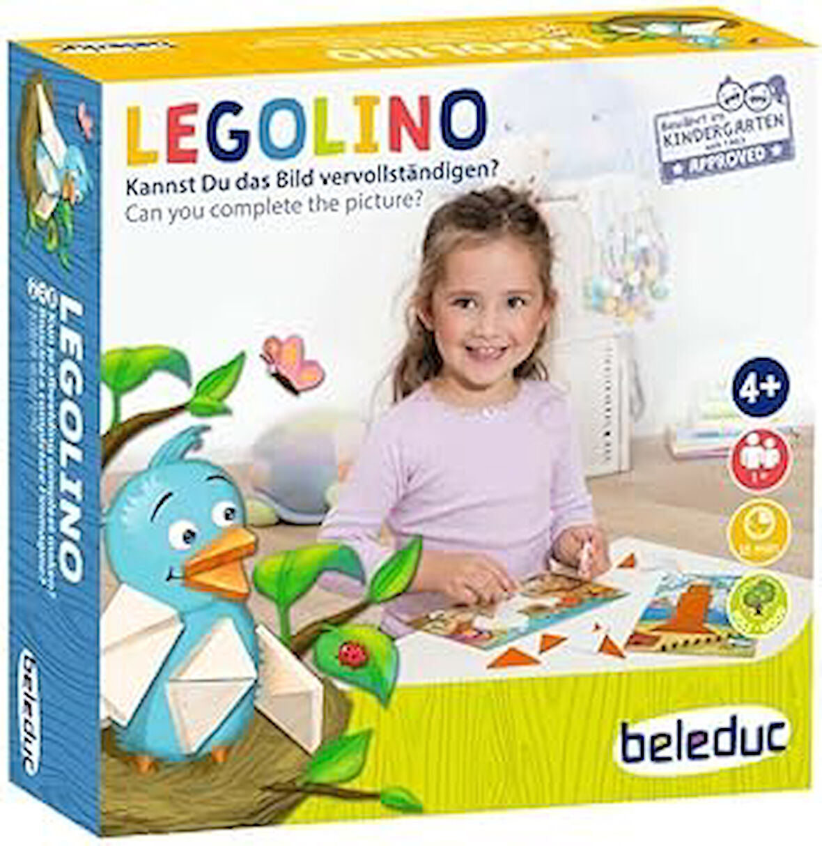 Beleduc Legolino Ahşap 14 Parça Eğitici Kutu Oyunu