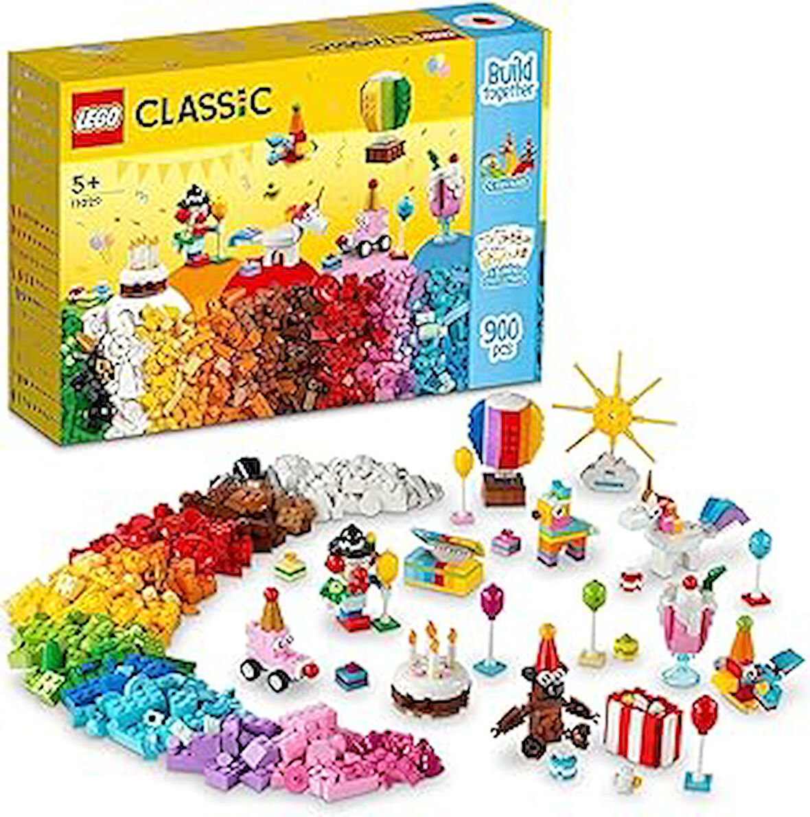 LEGO® Classic Yaratıcı Parti Kutusu 11029-5 Yaş ve Üzeri Çocuklar için Ailece Yapıp Oynanabilecek Yaratıcı Oyuncak Yapım Seti