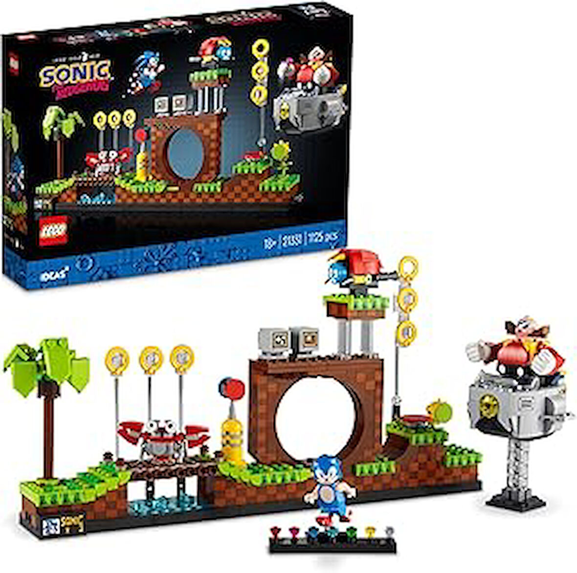 LEGO® Ideas Sonic the Hedgehog Yeşil Tepe Bölgesi 21331 - Yetişkinler için Nostaljik Yapım Seti