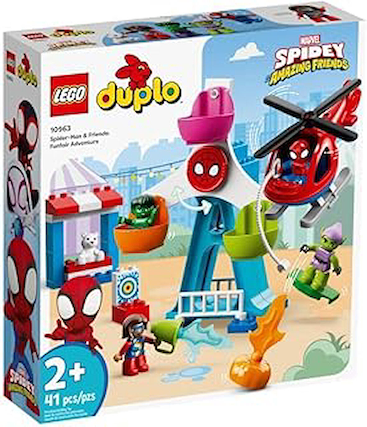 LEGO® DUPLO® Örümcek Adam ve Arkadaşları: Lunapark Macerası 10963-2 Yaş ve Üzeri Çocuklar için Süper Kahraman Oyuncak Yapım Seti