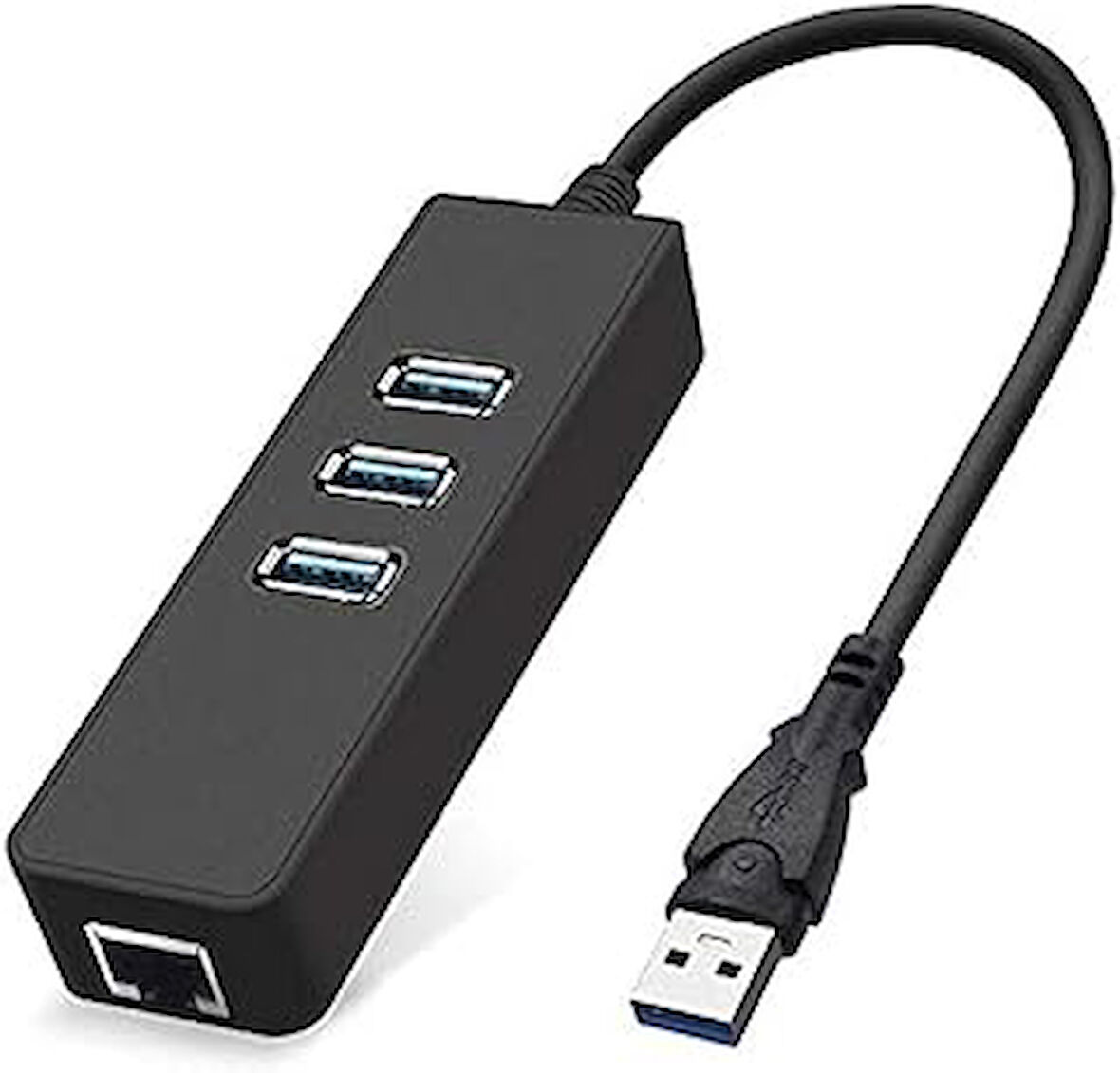 Alfais 4263 USB 3.0 To Ethernet Gigabit RJ45 3 Port Hub Çoklayıcı Adaptör