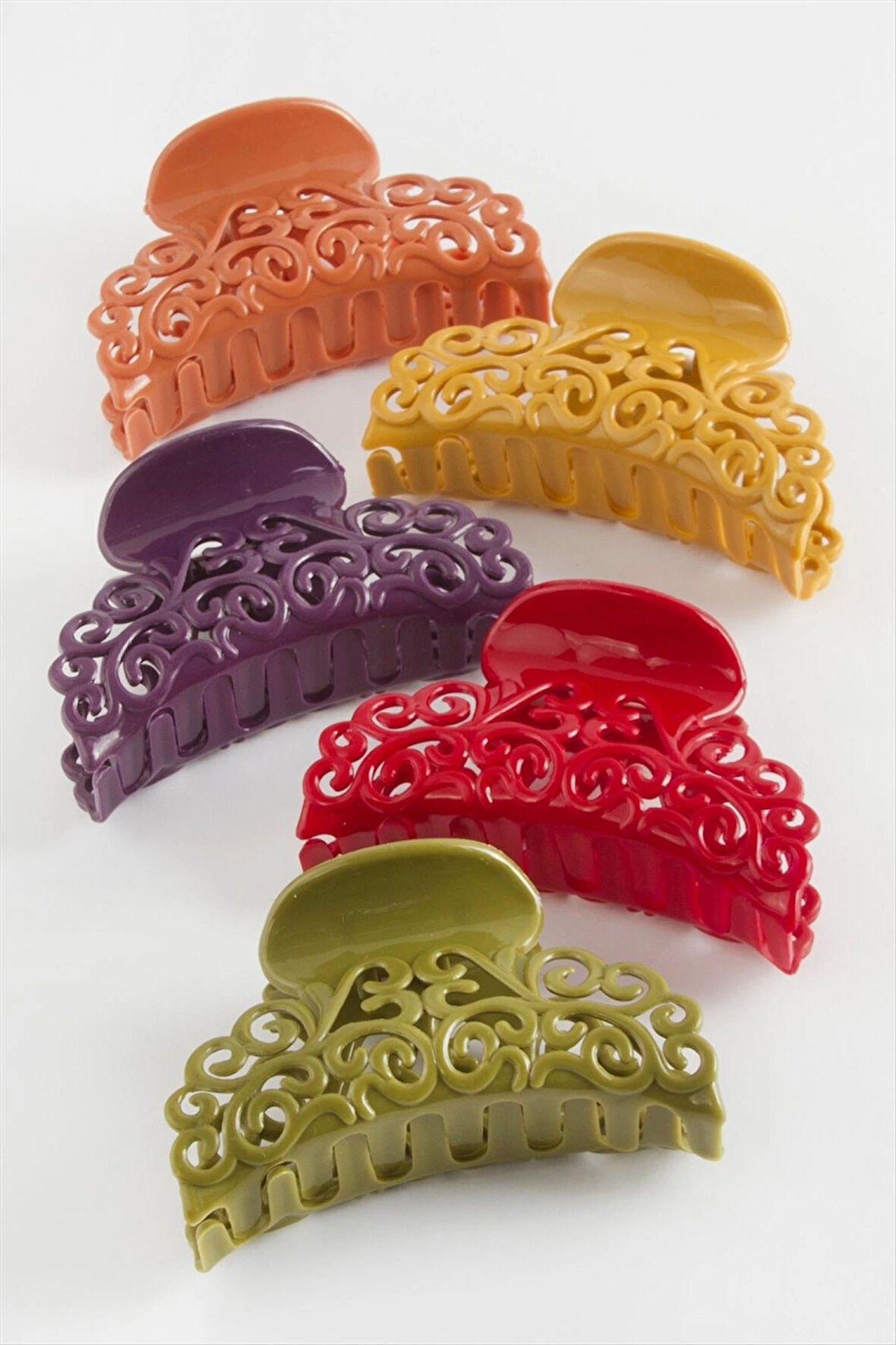 Çini Desenli Renkli Mandal Toka 8 cm