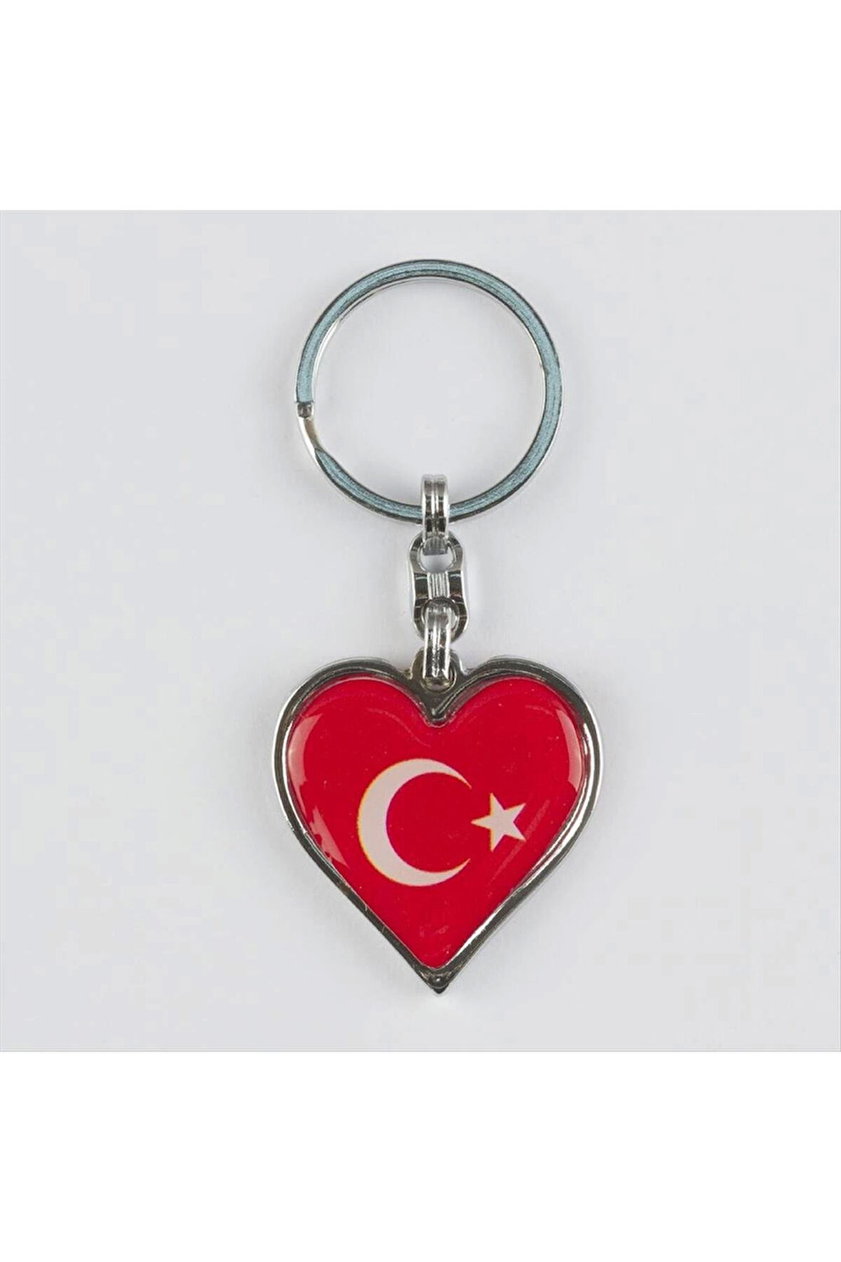 Ay Yıldız Kalp Figürlü Metal Anahtarlık