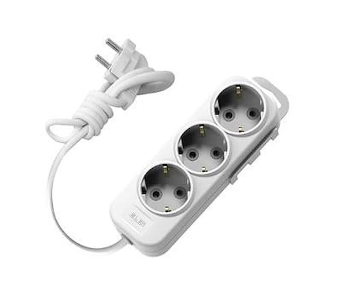 ELBİ 3 Metre 3 Lü Çocuk Korumalı Grup Priz