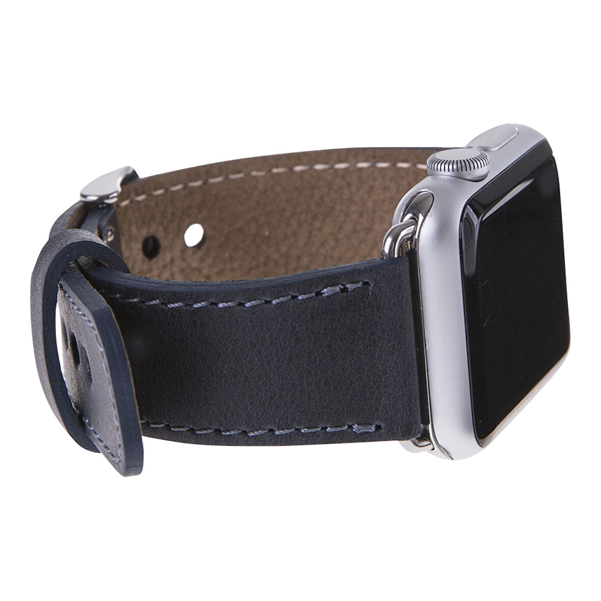 Apple Watch Uyumlu Deri Kordon 42-44-45mm CZ01 Lacivert