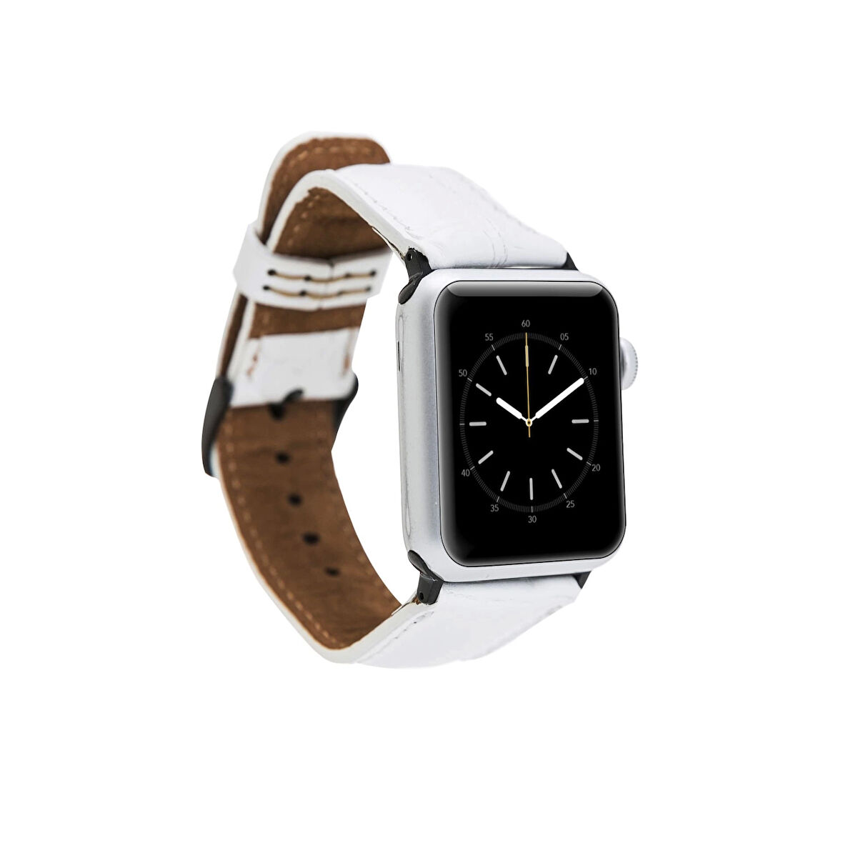 Apple Watch Uyumlu Deri Kordon 42-44-45mm F3 Beyaz