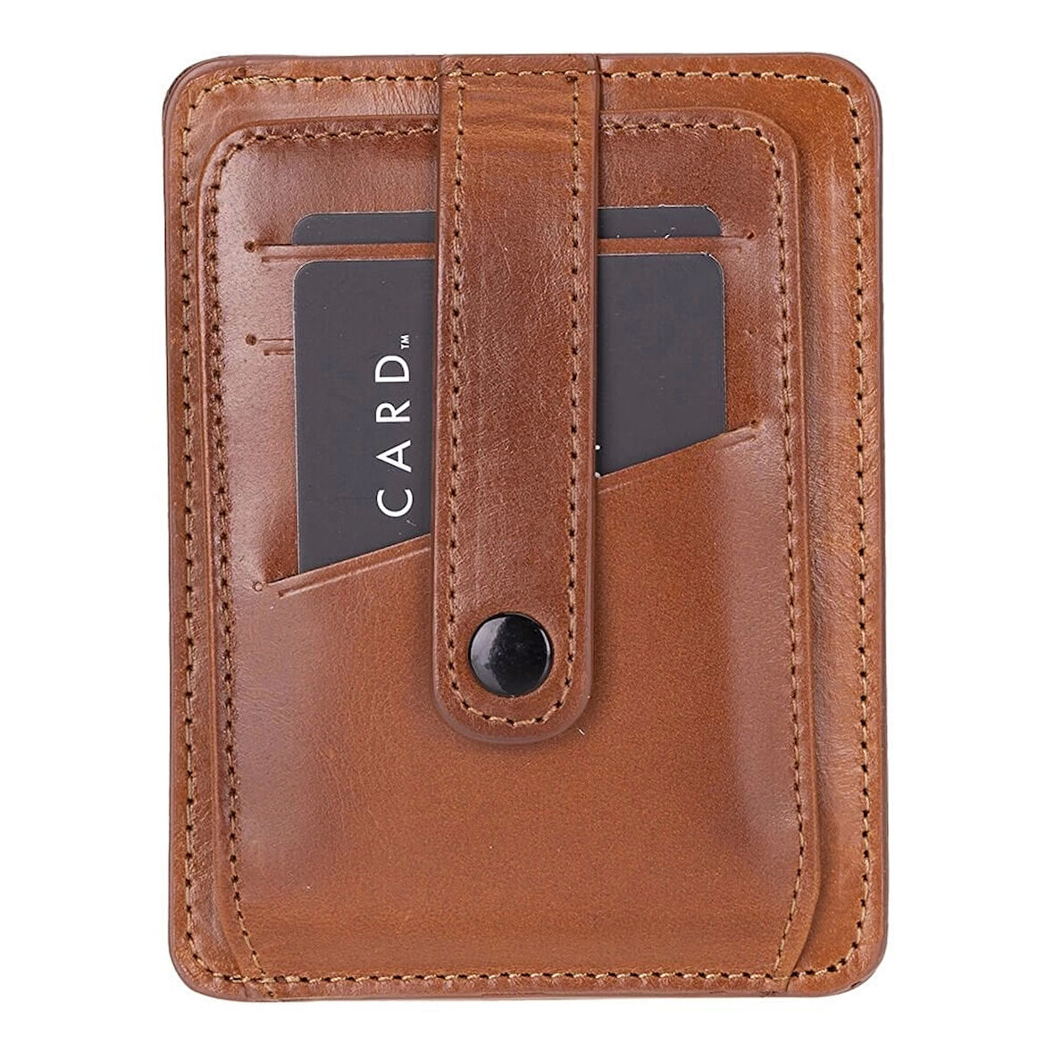 Hakiki Deri, El Yapımı Kartlık BLWL20 RST2 Gölgeli Taba