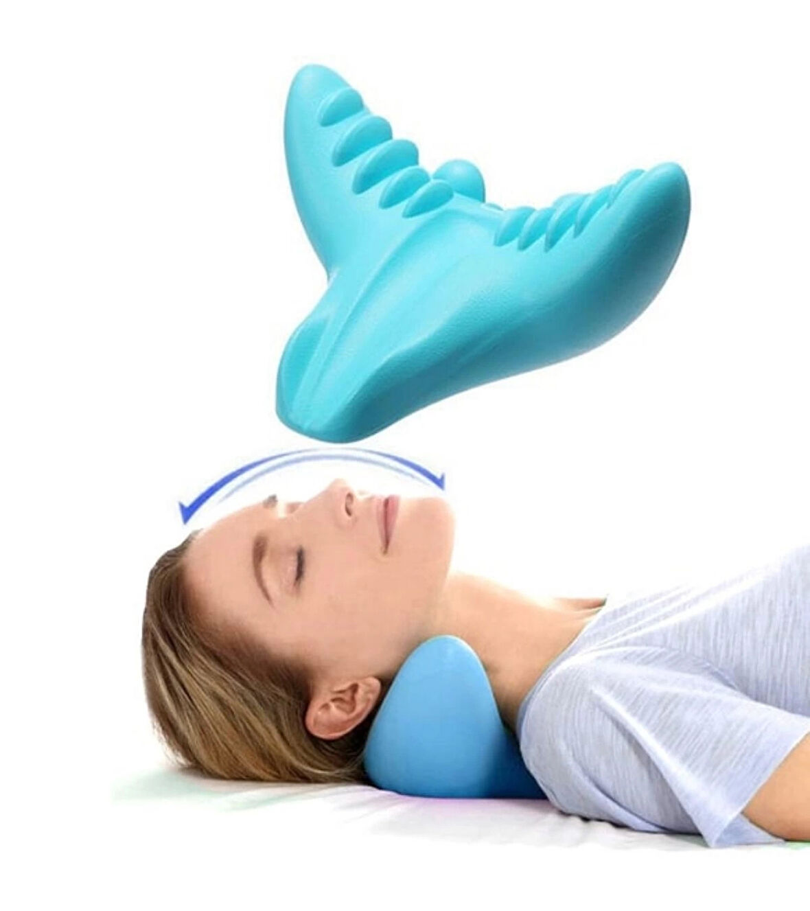 Kayropraktik Boyun Yastığı U Şekilli Masaj Destekli Ağrı Kesici Bellek Köpük Yastık