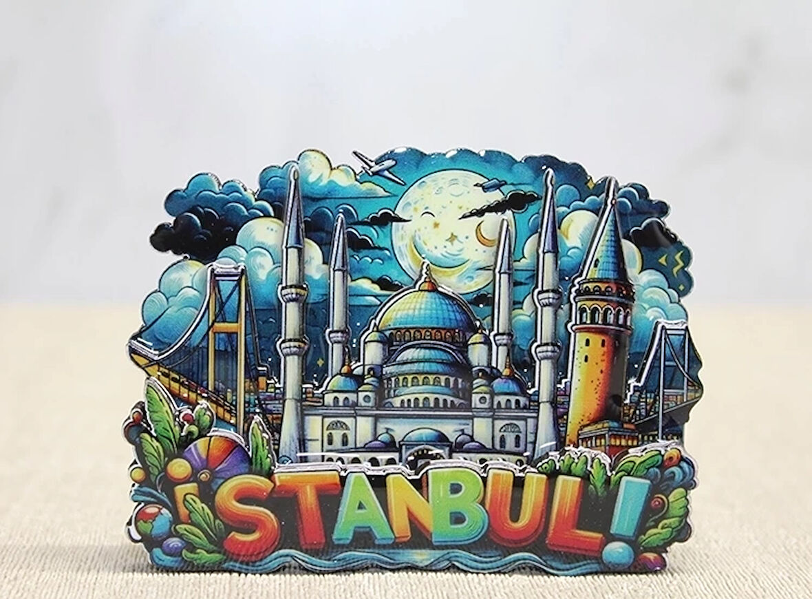 Ahşap İstanbul Temalı Magnet Alk4597