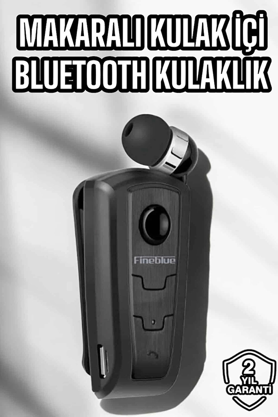 Makaralı Bluetooth Kulaklık Kulak İçi Android iOS Uyumlu Titreşimli