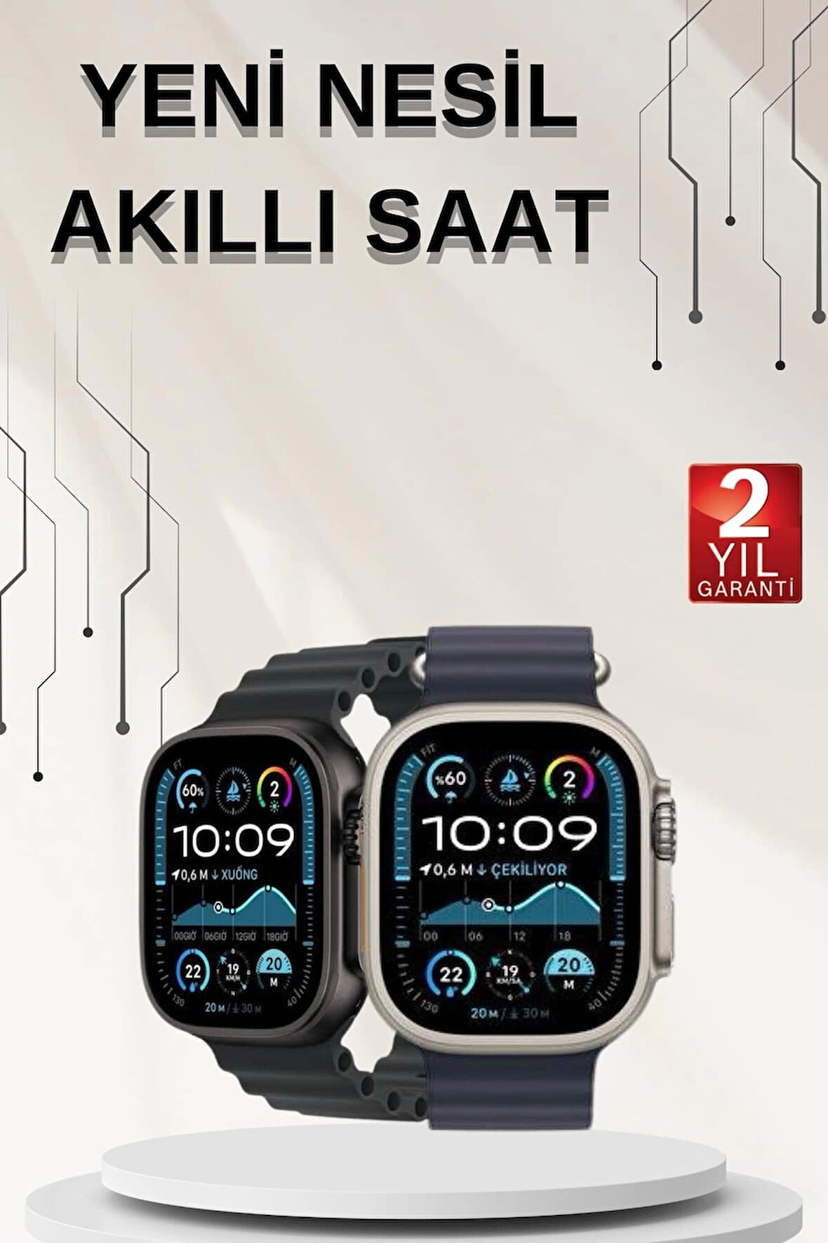 Akıllı Saat Sesli Görüşme Titreşimli GPS Bağlantısı Müzik Dinleme Sosyal Medya Bildirimleri