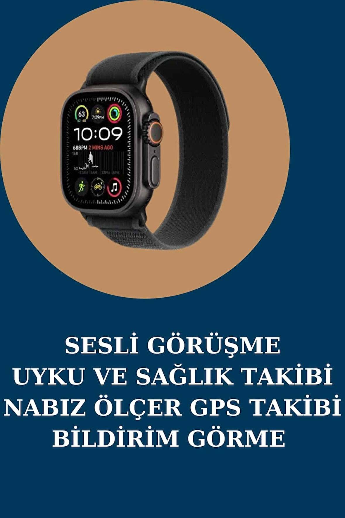 Akıllı Saat Nabız Ölçer Uyku Takibi Adımsayar Alarm ve Hatırlatıcı Çağrı Cevaplama