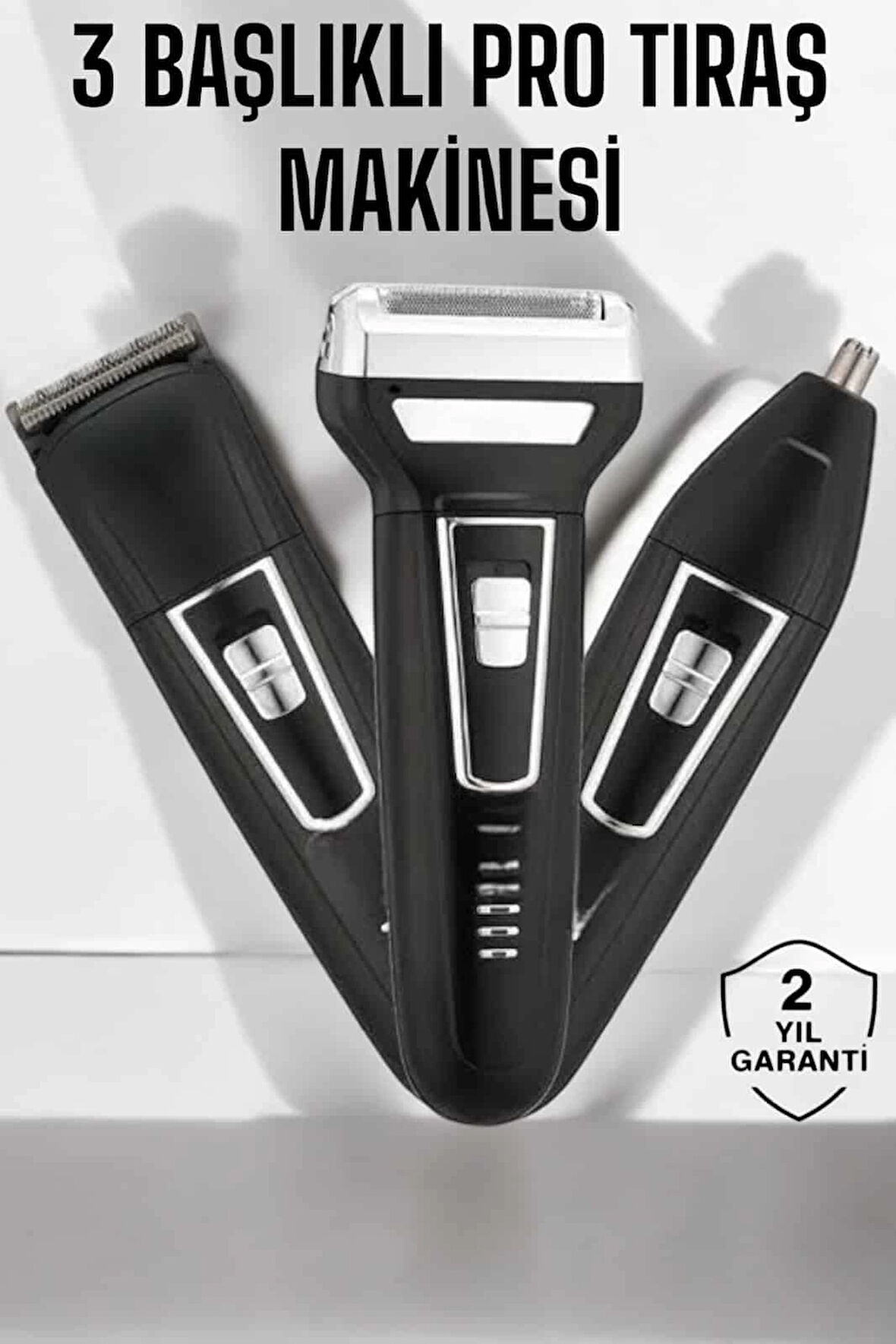 3 Başlıklı Profesyonel Tıraş Makinesi