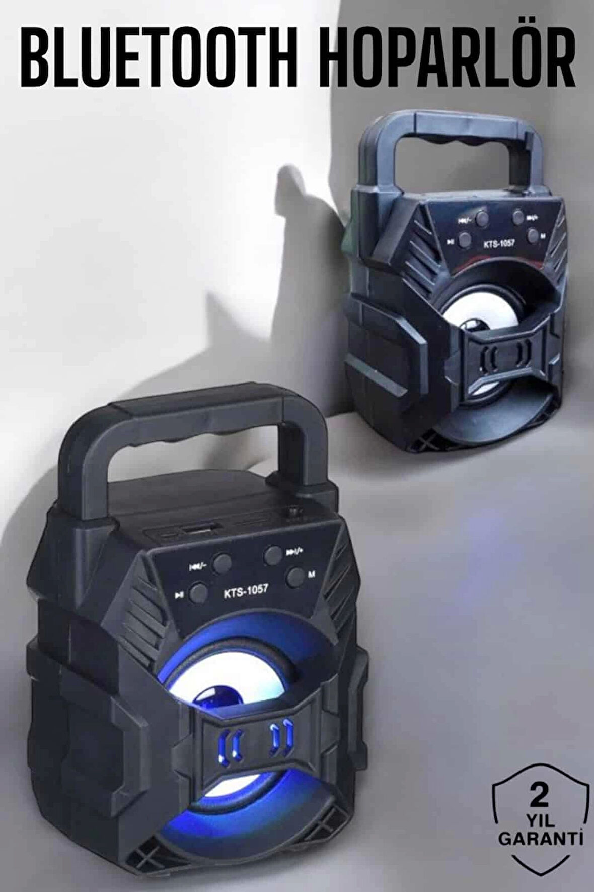 Taşınabilir Bluetooth Hoparlör Led Işıklı Uzun Pil Ömrü