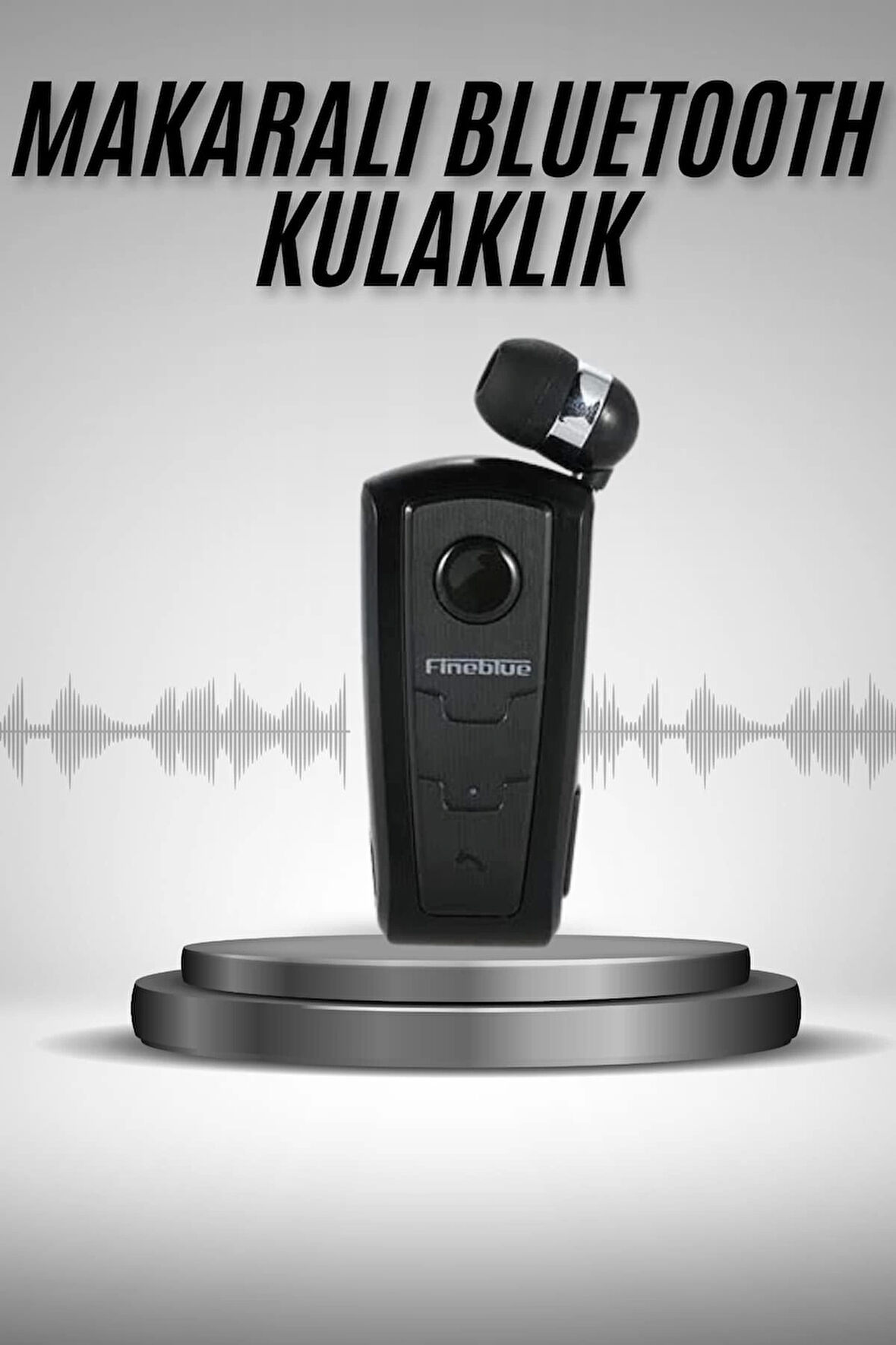Makaralı Bluetooth Kulakiçi Yaka Kulaklığı Kablosuz Kulaklık