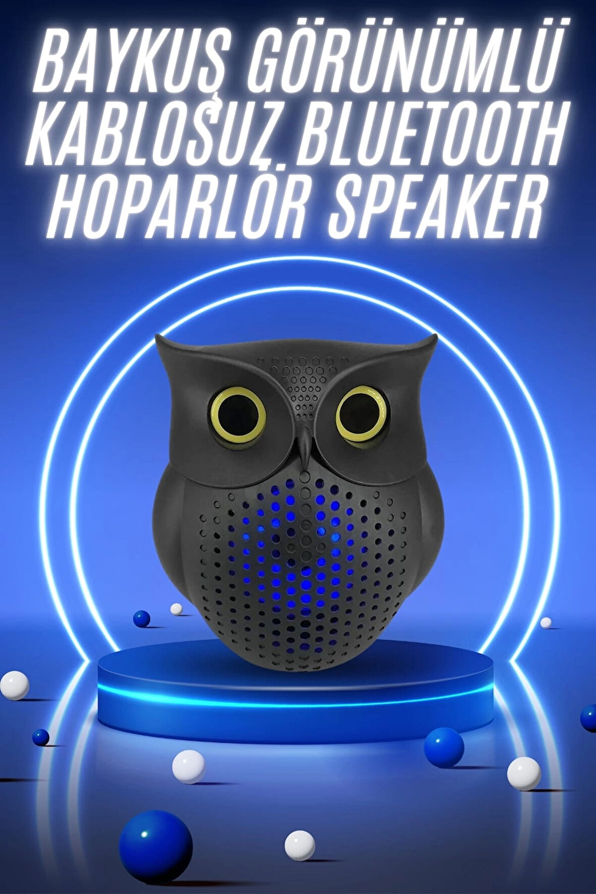 Müzik Çalar Bluetooth Hoparlör Speaker 5.0 Kablosuz Baykuş Görünümlü