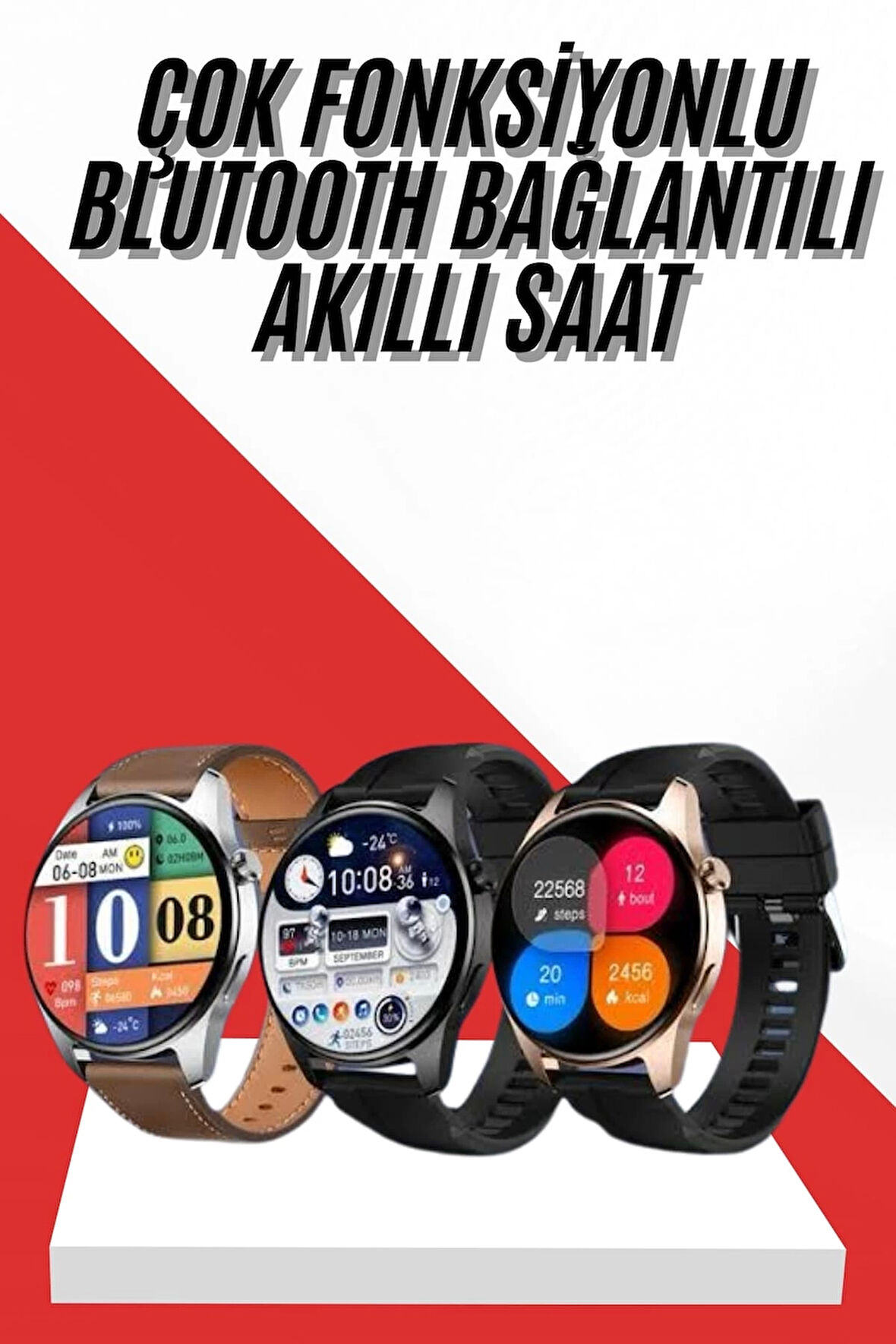 Yeni Nesil Akıllı Saat 1.5 Inç Amoled Ekran Çağrı Cevaplayabilen