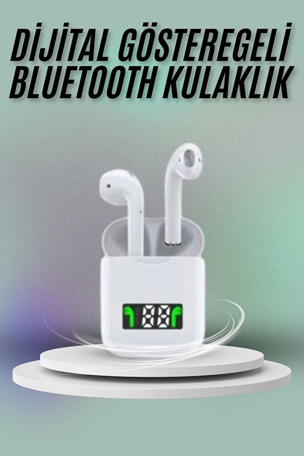 Bluetooth Kulaklık Dokunmatik Kontrol Uzun Pil Ömrü Dijital Göstergeli