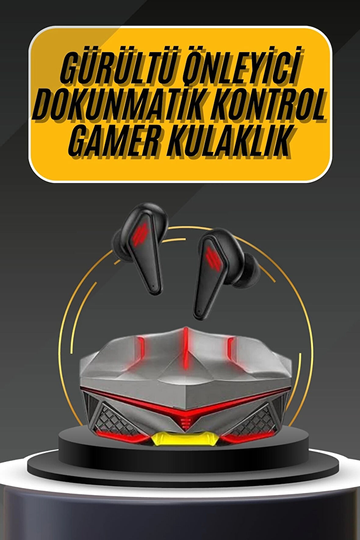 Bluetooth Kulaklık HD Ses Kaliteli Işıklı Metal Kasa Ios Android Uyumlu Mikrofonlu