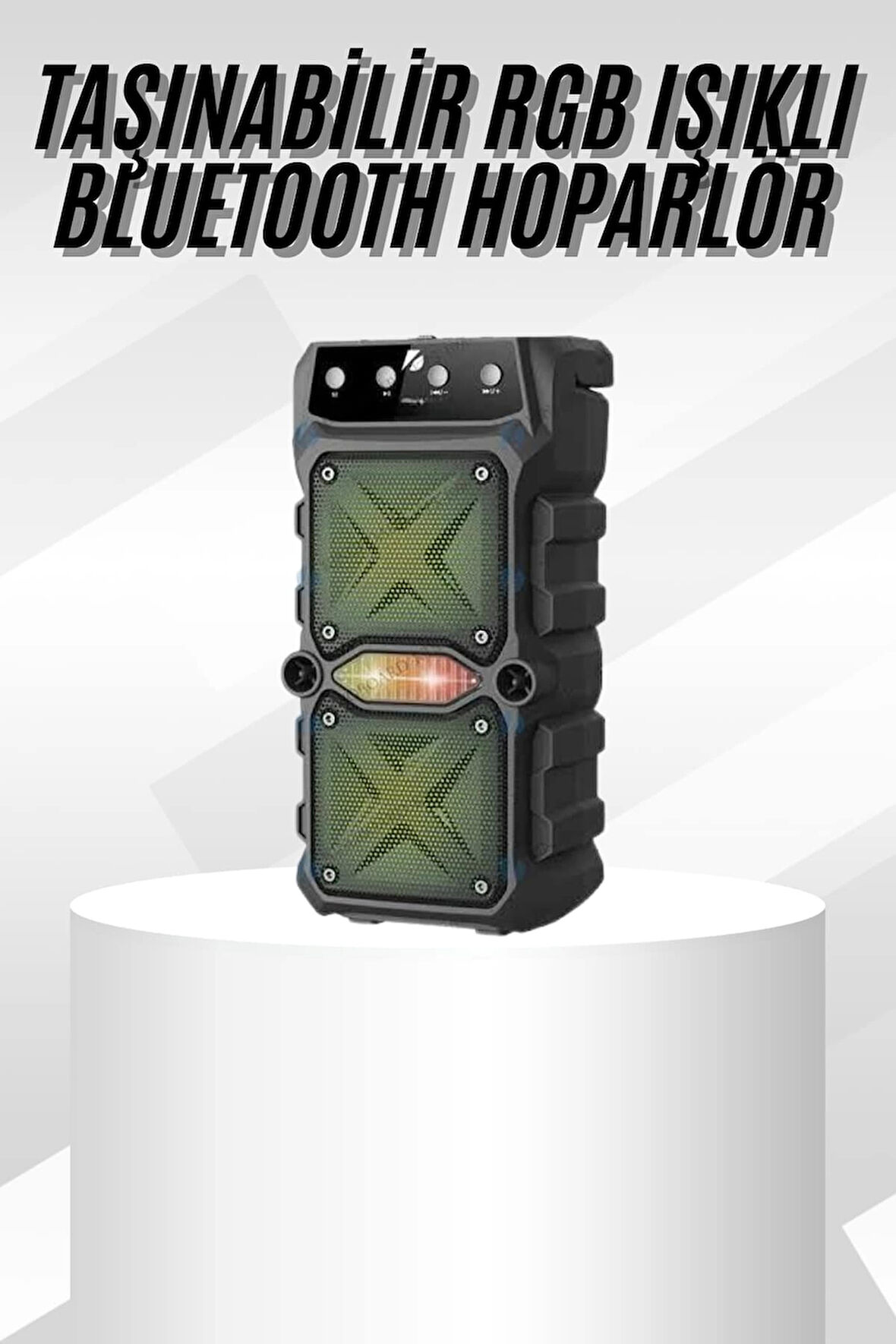 Çift Çıkışlı Güçlü Bataryalı Kablosuz Yüksek Ses Kaliteli Bluetooth Hoparlör