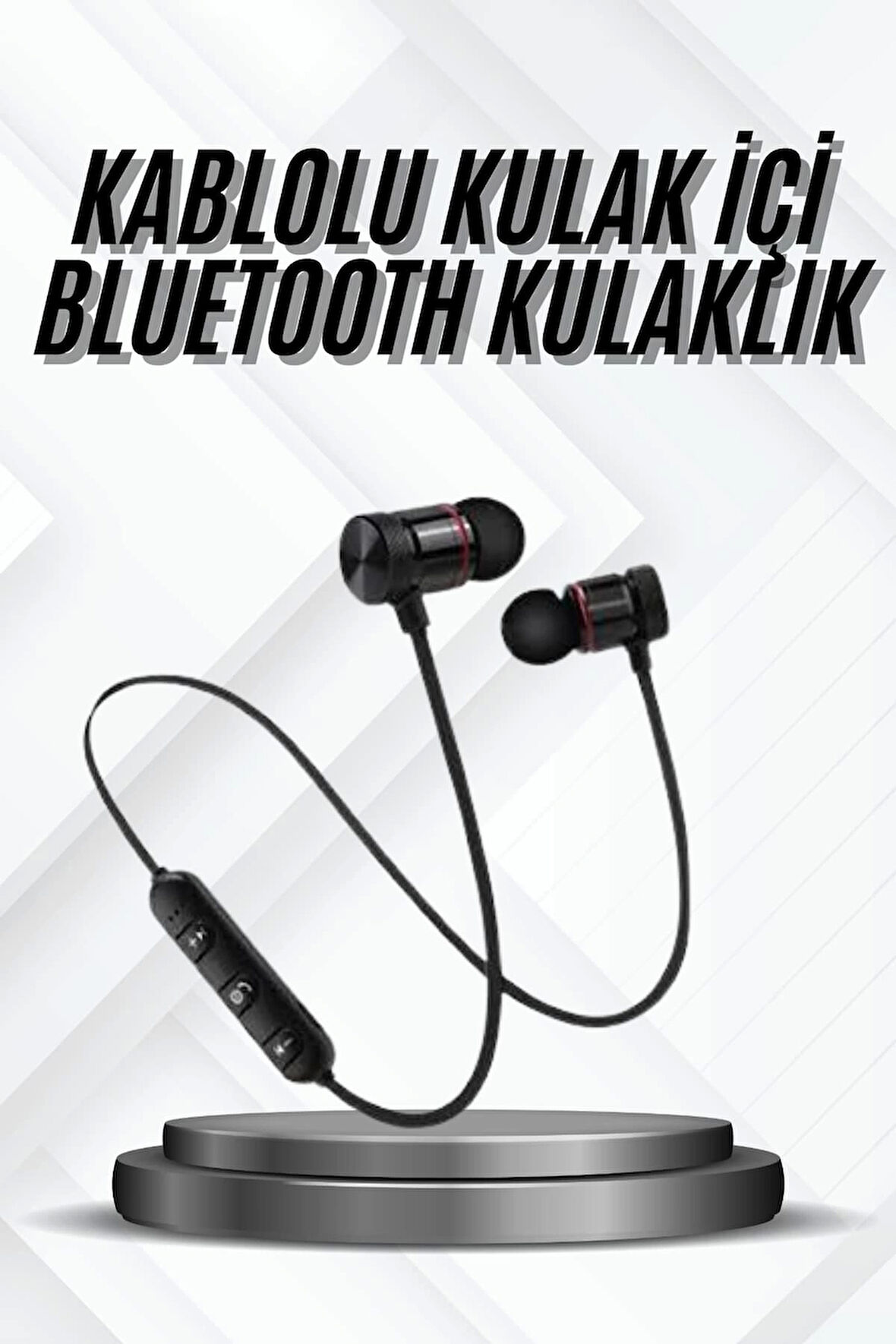 Bluetooth Bağlantılı Kablolu Mıknatıslı Sport Kulaklık