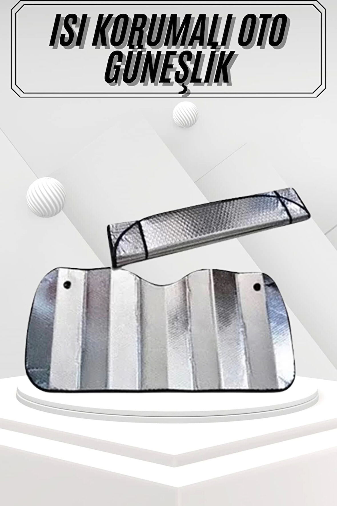 Güneşlik Koruyucu Perde Metalize Oto Araç Araba Güneşliği Ön Cam Güneşliği