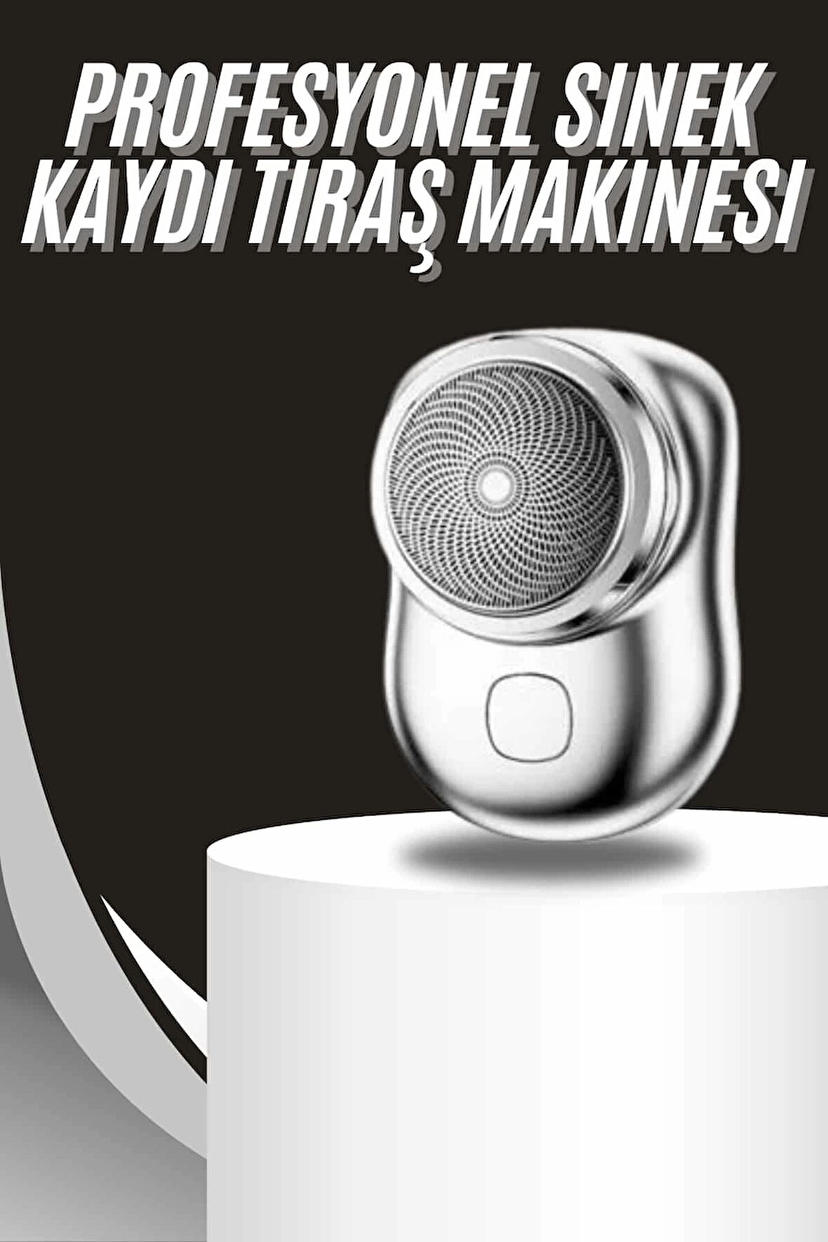 Kablosuz Tıraş Makinesi Günlük Hızlı Taşınabilir Şarjlı Yuvarlak Paslanmaz Çelik