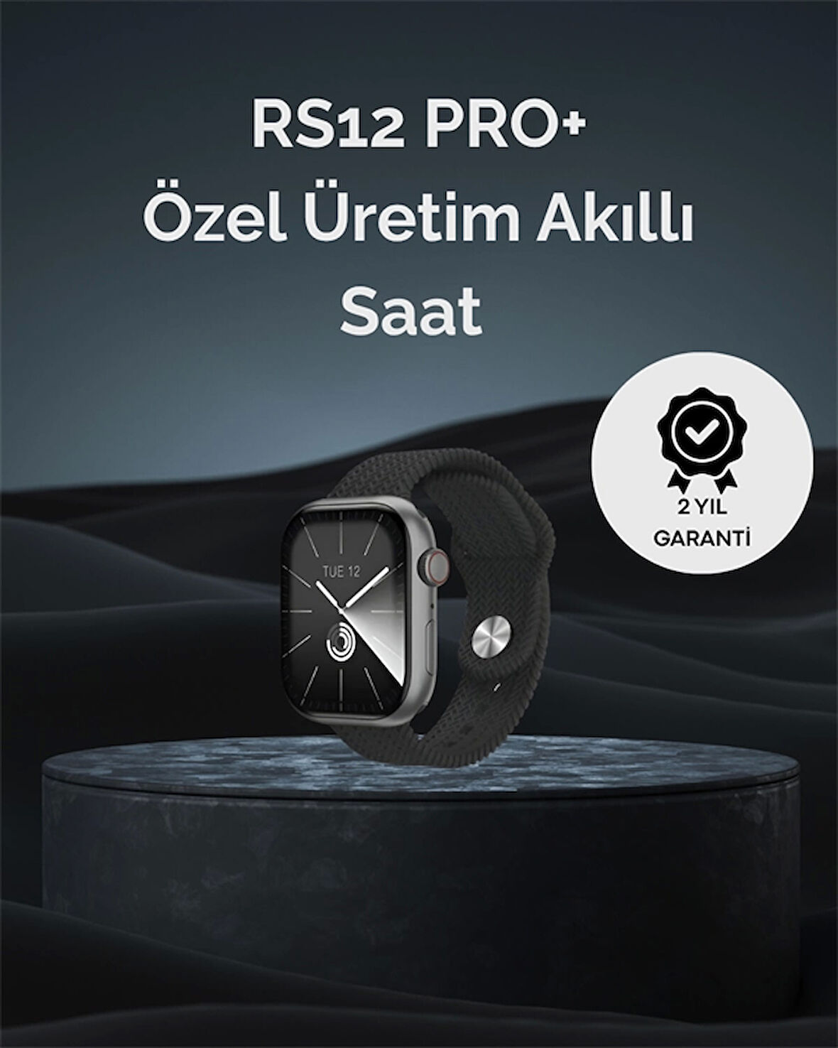 RS12 PRO+ 2025 Serisi Uzun Şarj Süreli Garantili Full Ekranlı Özel Üretim Akıllı Saat – 2GB Hafıza, AMOLED, GPS, Sesli Arama