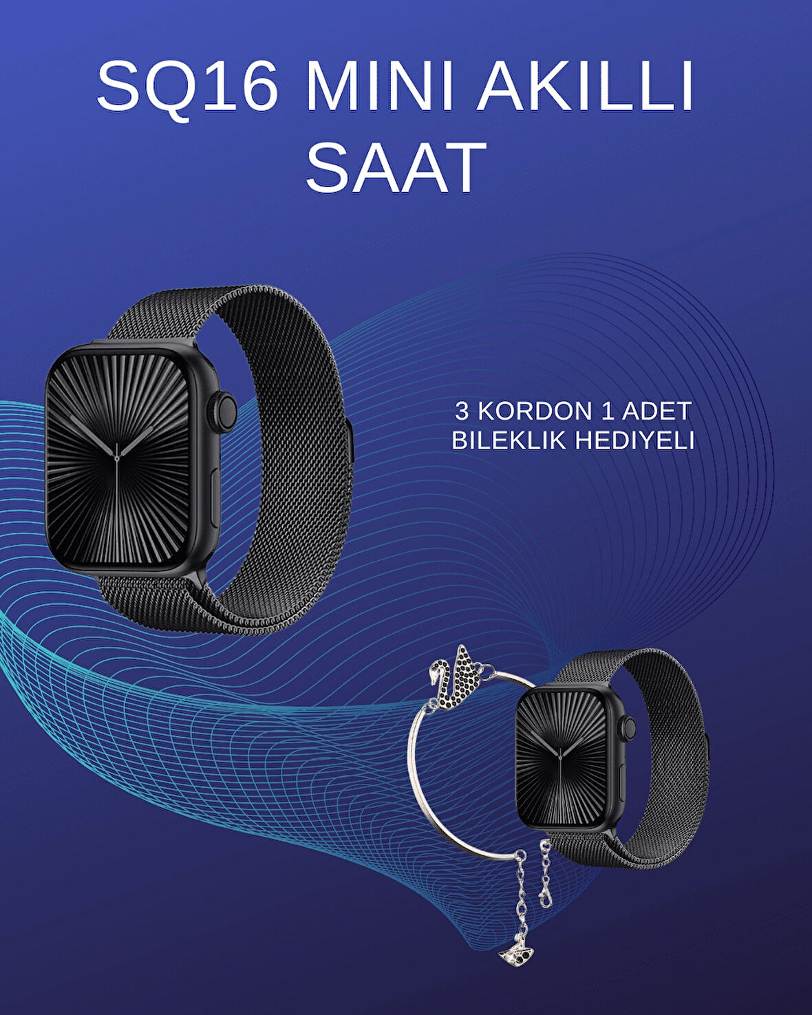 SQ-16 Mini Series 10 Akıllı Saat | Spor Modları, Bildirim ve Müzik Kontrolü