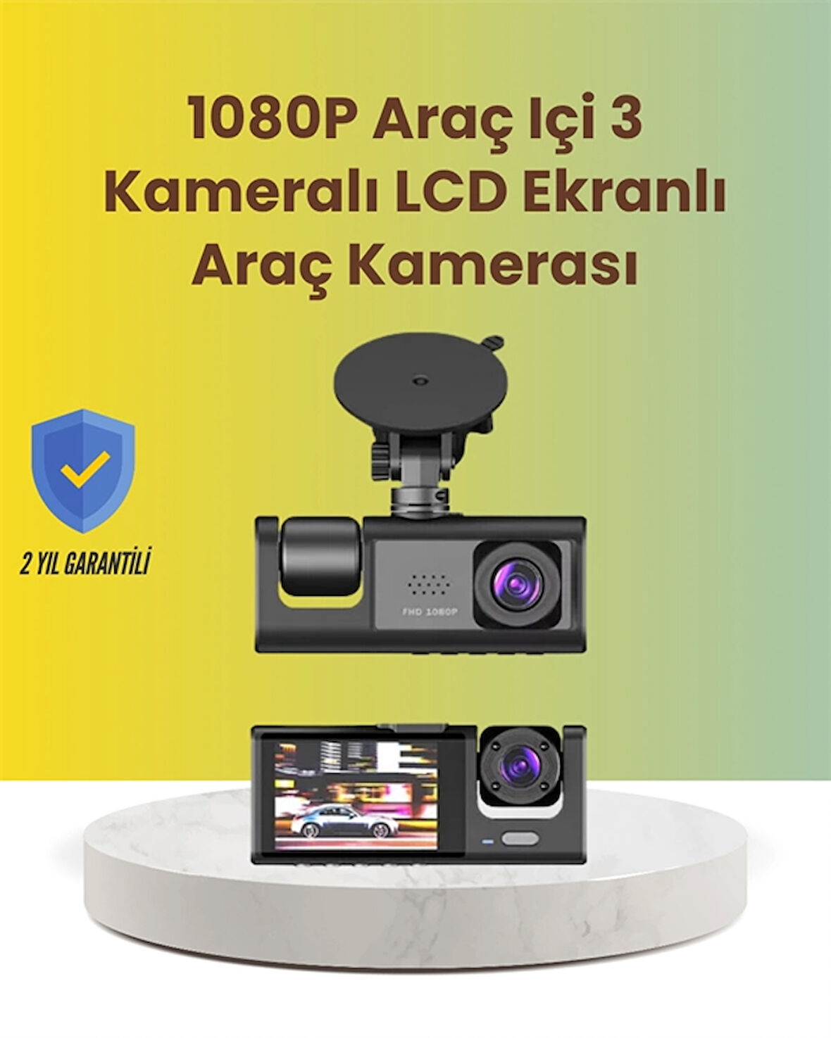 TA-01 2.0 İnç Ekranlı 3 Kanallı Araç Kamerası