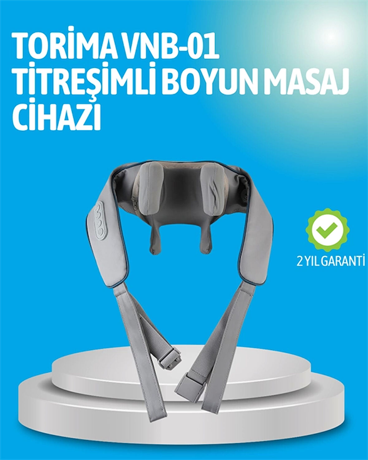 Torima VNB-01 Titreşimli Boyun Masaj Aleti Gri Renk