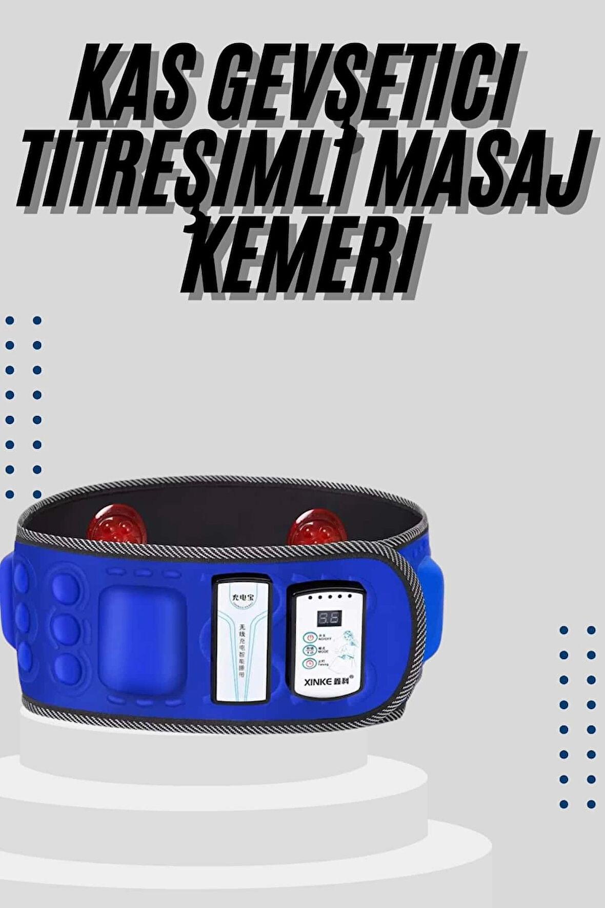 Göbek İnceltme Kemeri Kas Gevşetici Masaj Aleti Titreşimli Masaj Kemeri