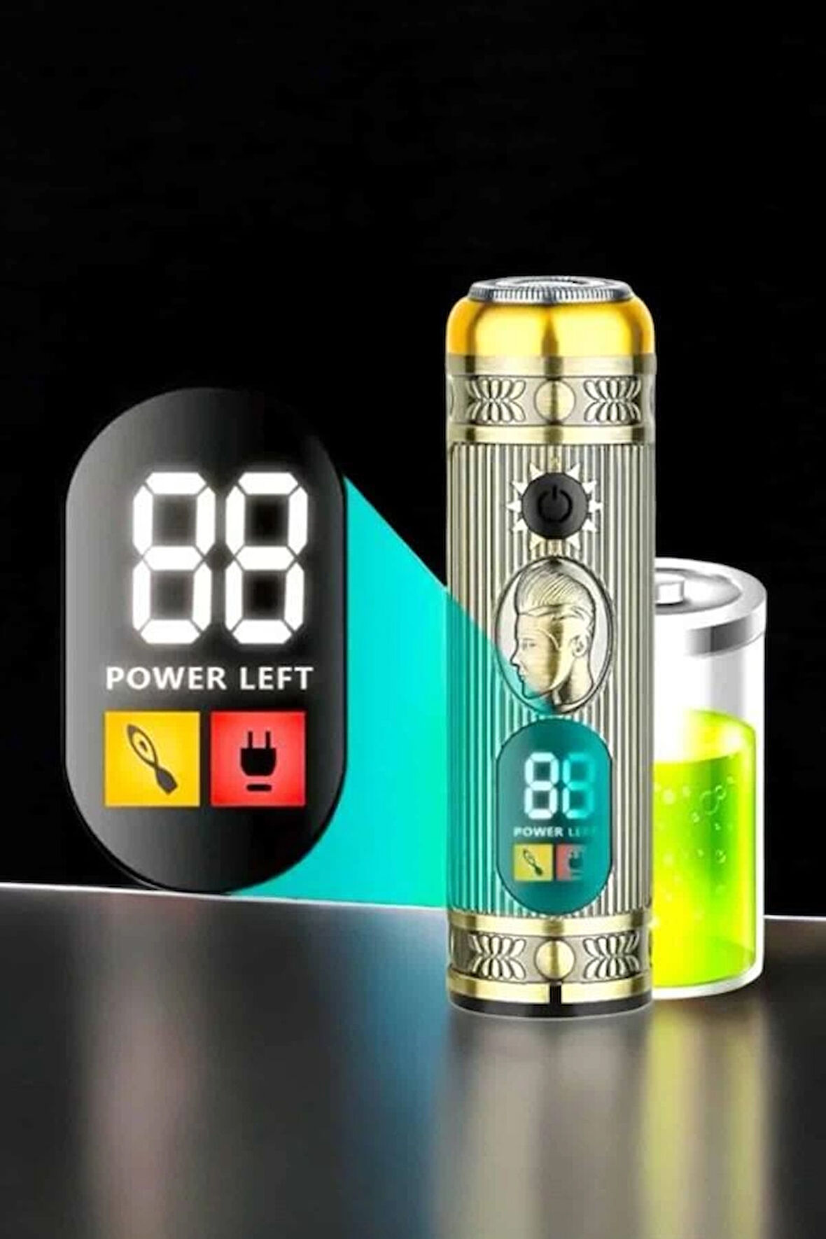 Tıraş Makinesi Üç Başlıklı Saç Sakal ve Vücut Tıraşına Uygun