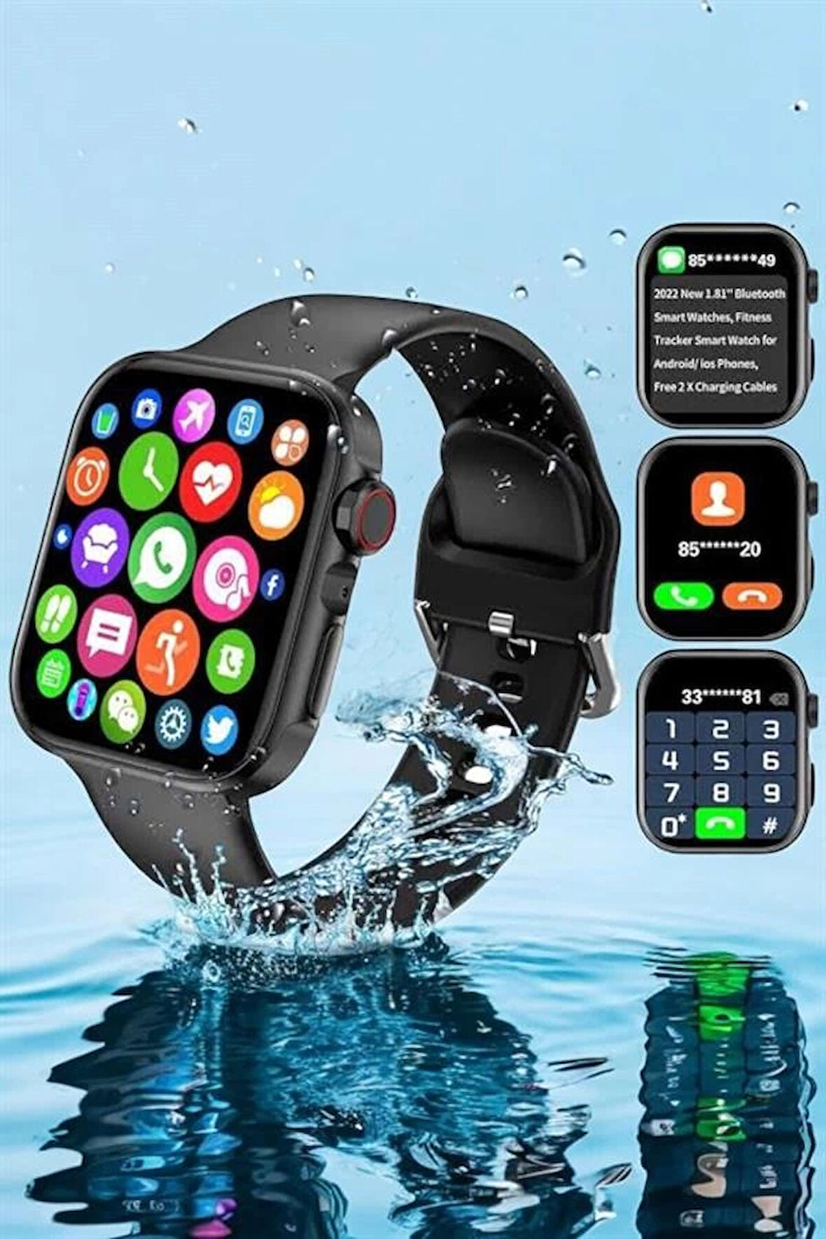 Akıllı Saat Sağlık Takibi ve Akıllı Özelliklerle Donatılmış Modern Akıllı Saat