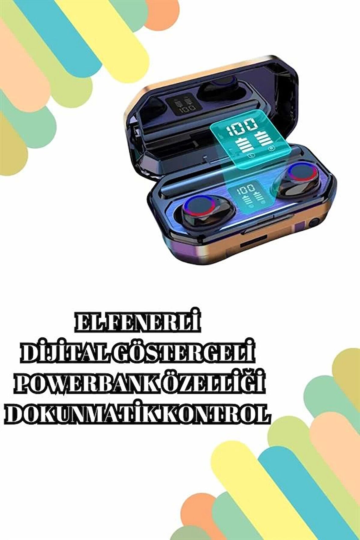 2025 Model Akıllı Saat ve Bluetooth Kulaklık 5.0 Bluetooth Bağlantılı Dokunmatik Ekran