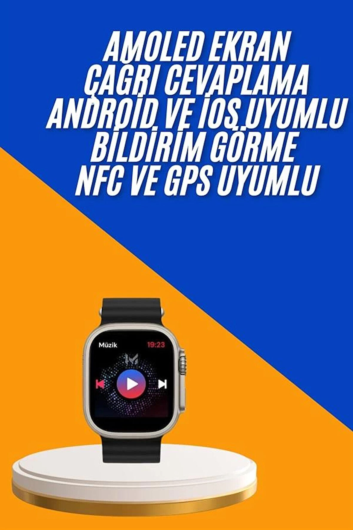 Akıllı Saat Çok Fonksiyonlu Unısex Sosyal Medya Girişli Bluetooth Bağlantılı