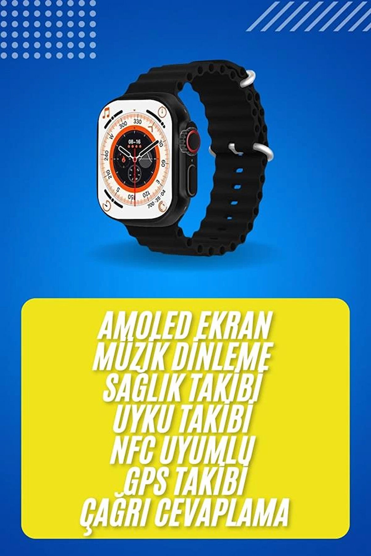 Android ve İOS Uyumlu Arama Konuşma Yapabilen Akıllı Saat