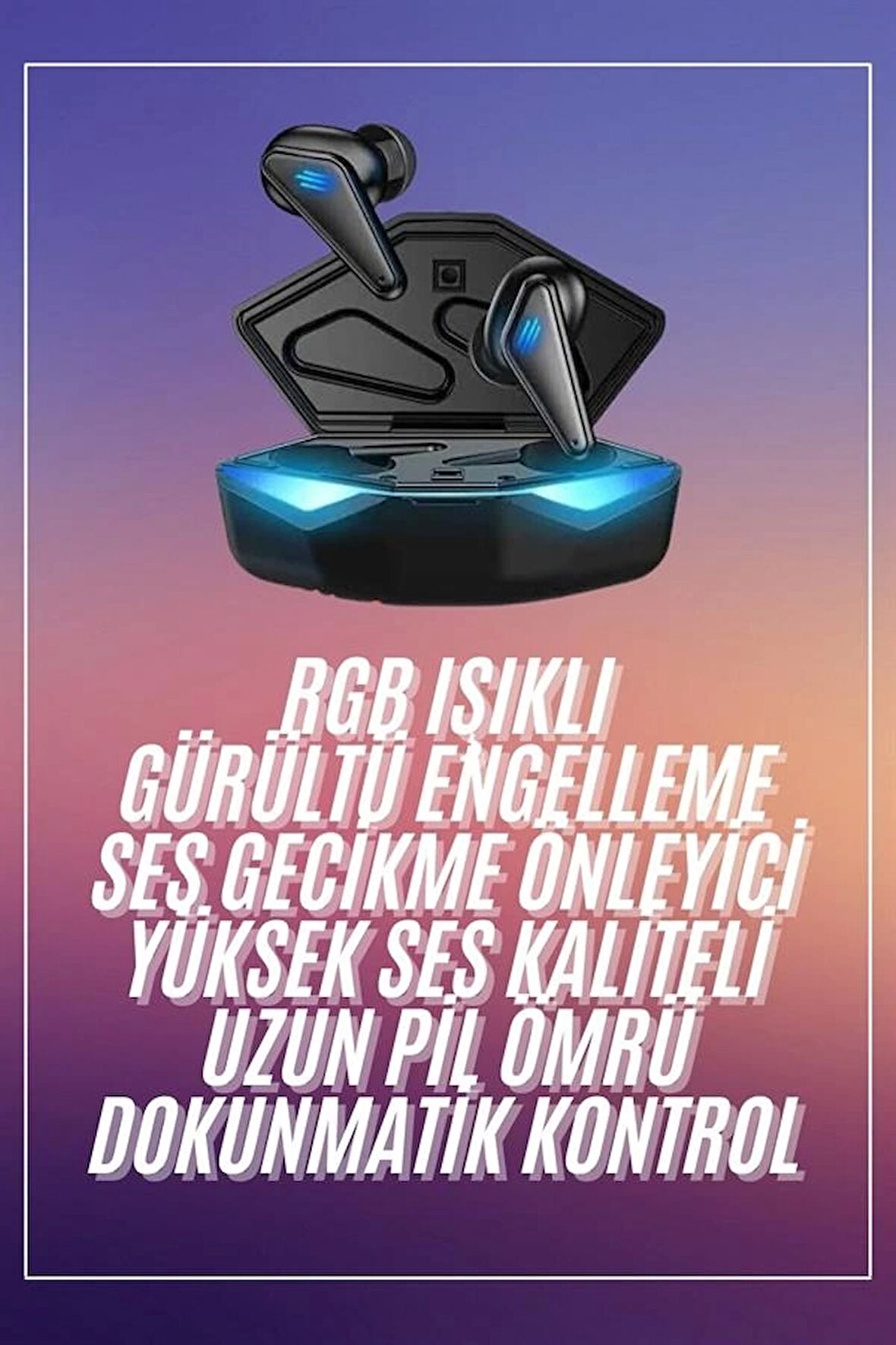 Oyuncu Kulaklığı Mikrofonlu Kablosuz Gaming Kulaklık Powerban Yüksek Ses Kaliteli