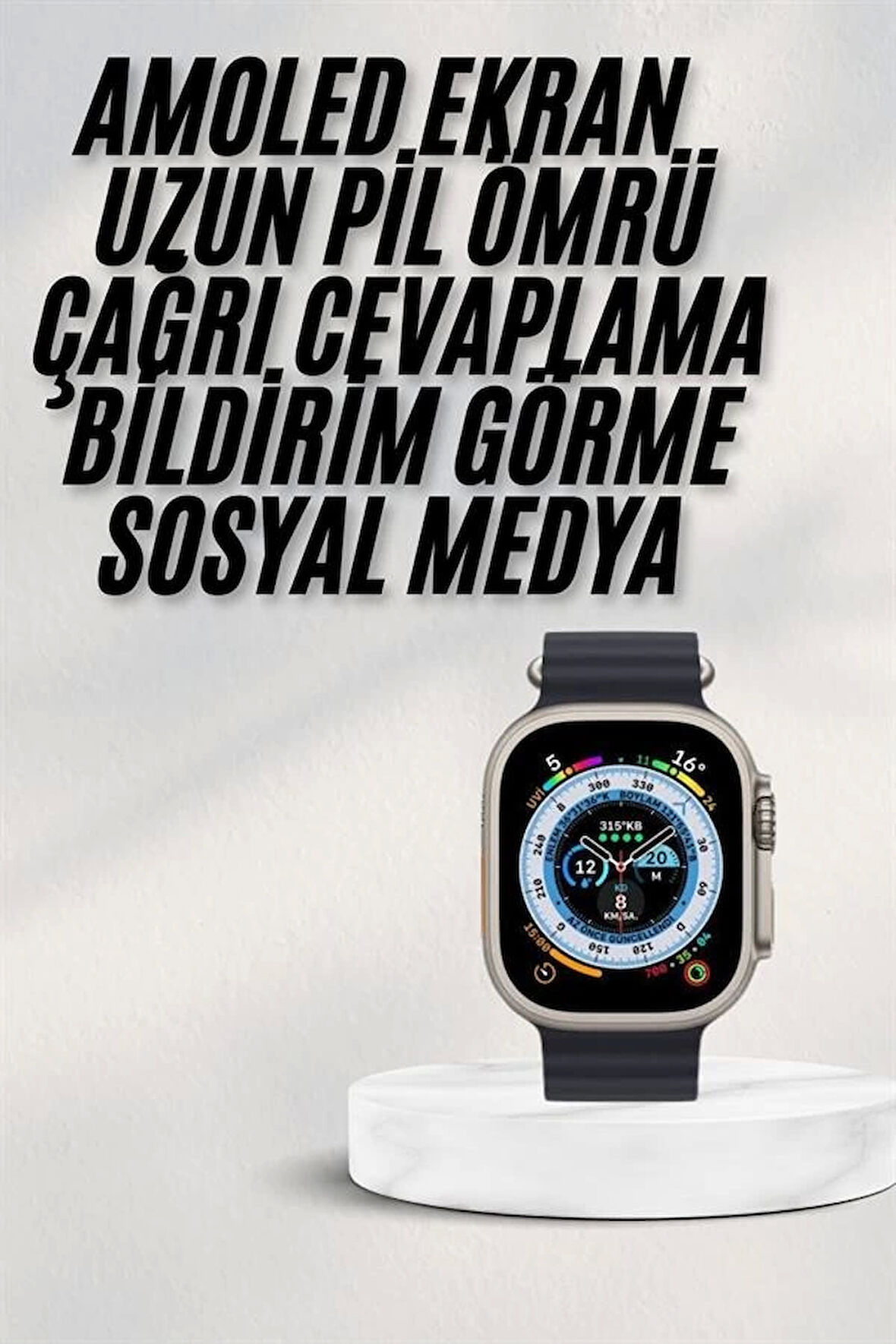 2025 Yeni Model Akıllı Saat Android ve İOS Uyumlu Çağrı Cevaplama