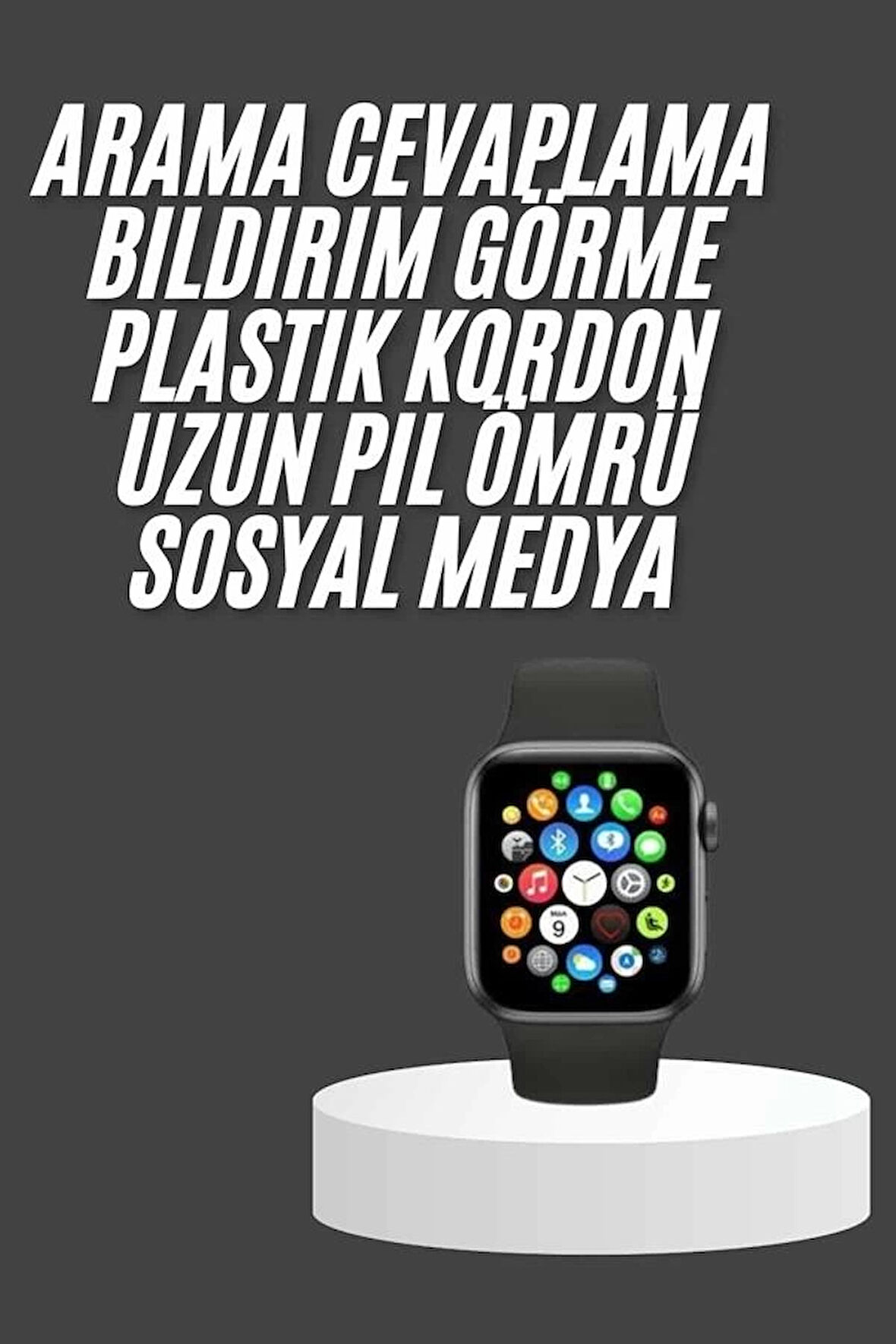 Akıllı Saat Çok Fonksiyonlu Uyku Takibi Adımsayar Nabız Ölçer Arama Cevaplayan