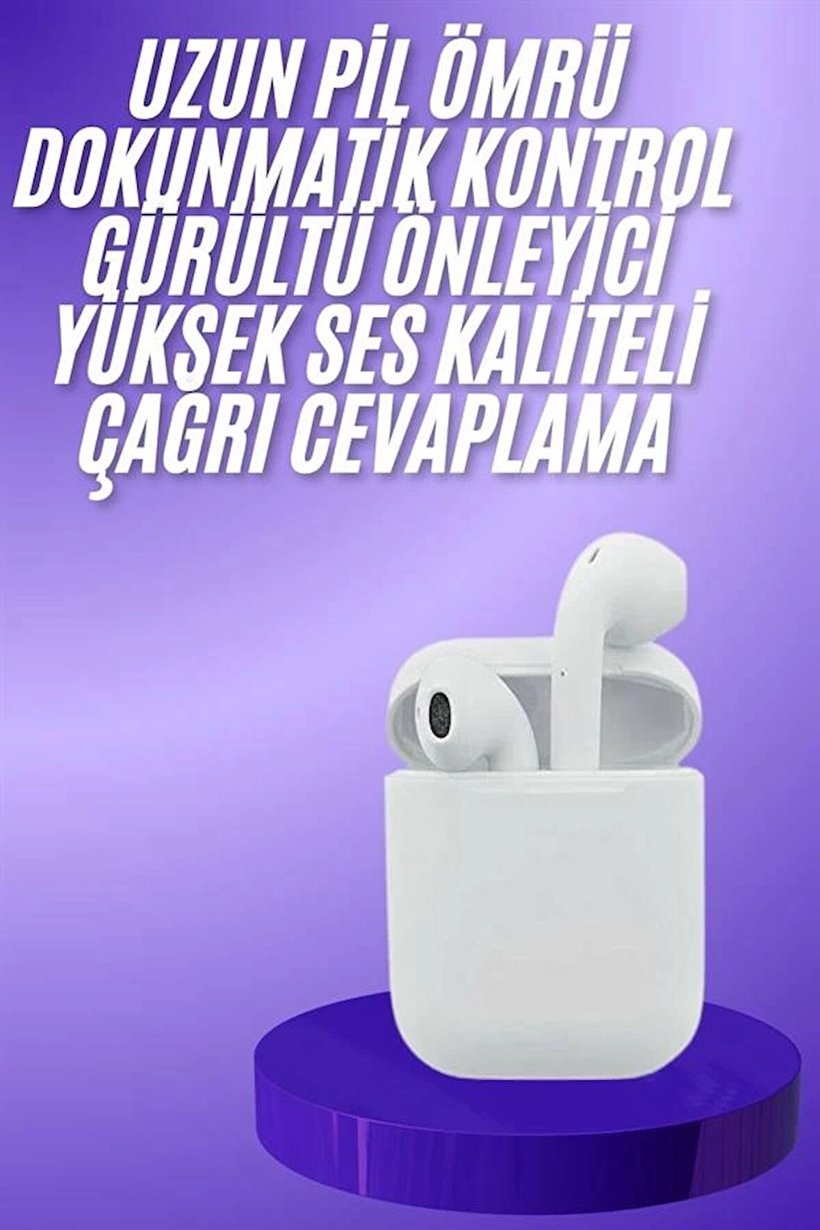 Yeni Nesil Beyaz TWS Bluetooth Kulaklık Android ve İOS Uyumlu Kablosuz Kulaklık