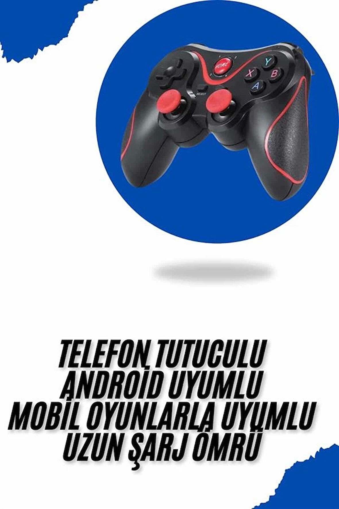 Joystik Gamepad Bluetooth Telefon Tutucu Oyun Kolu Telefon Android Uyumlu